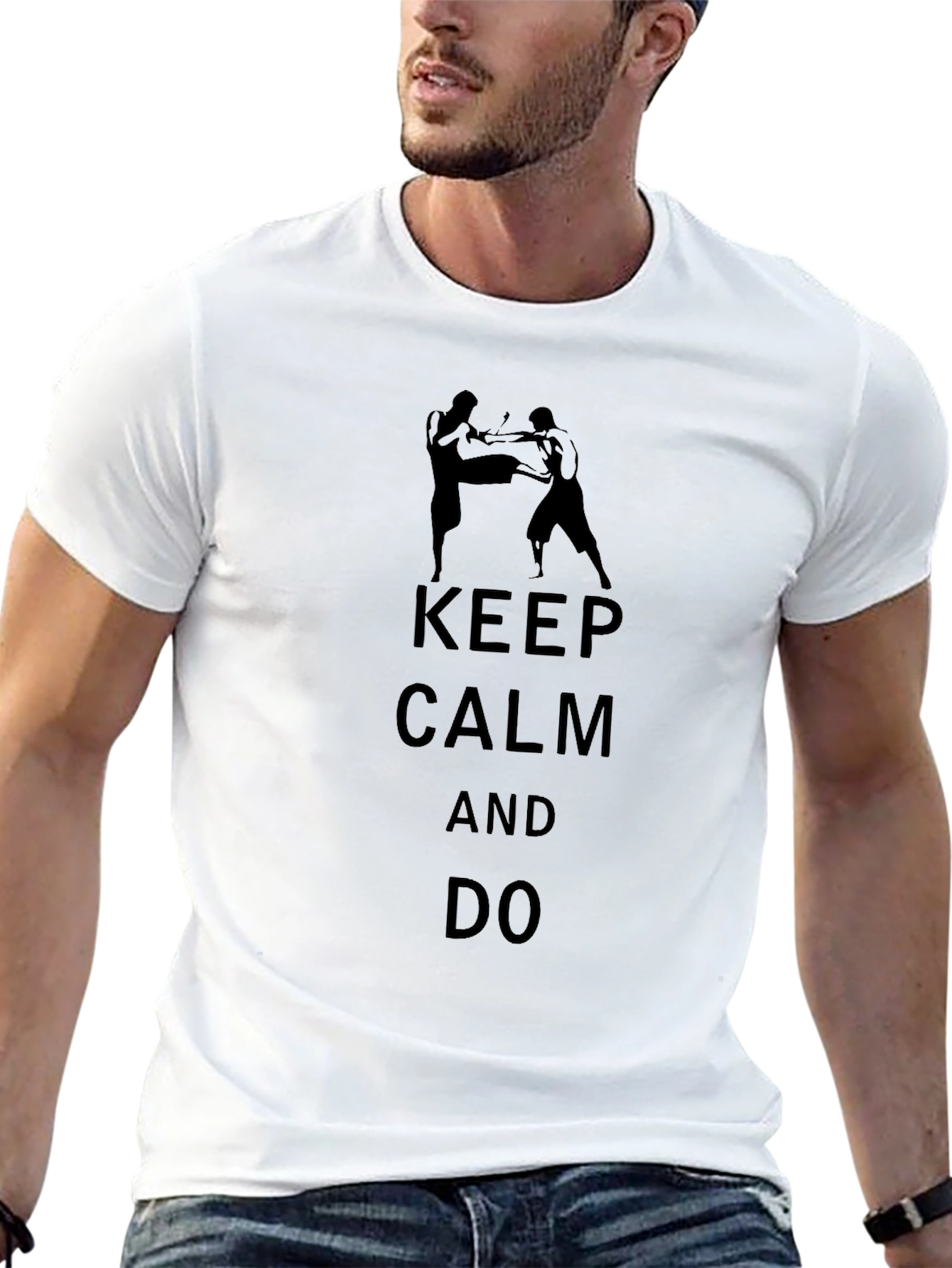 Keep Calm and Do Muay Thai Black T-Shirt