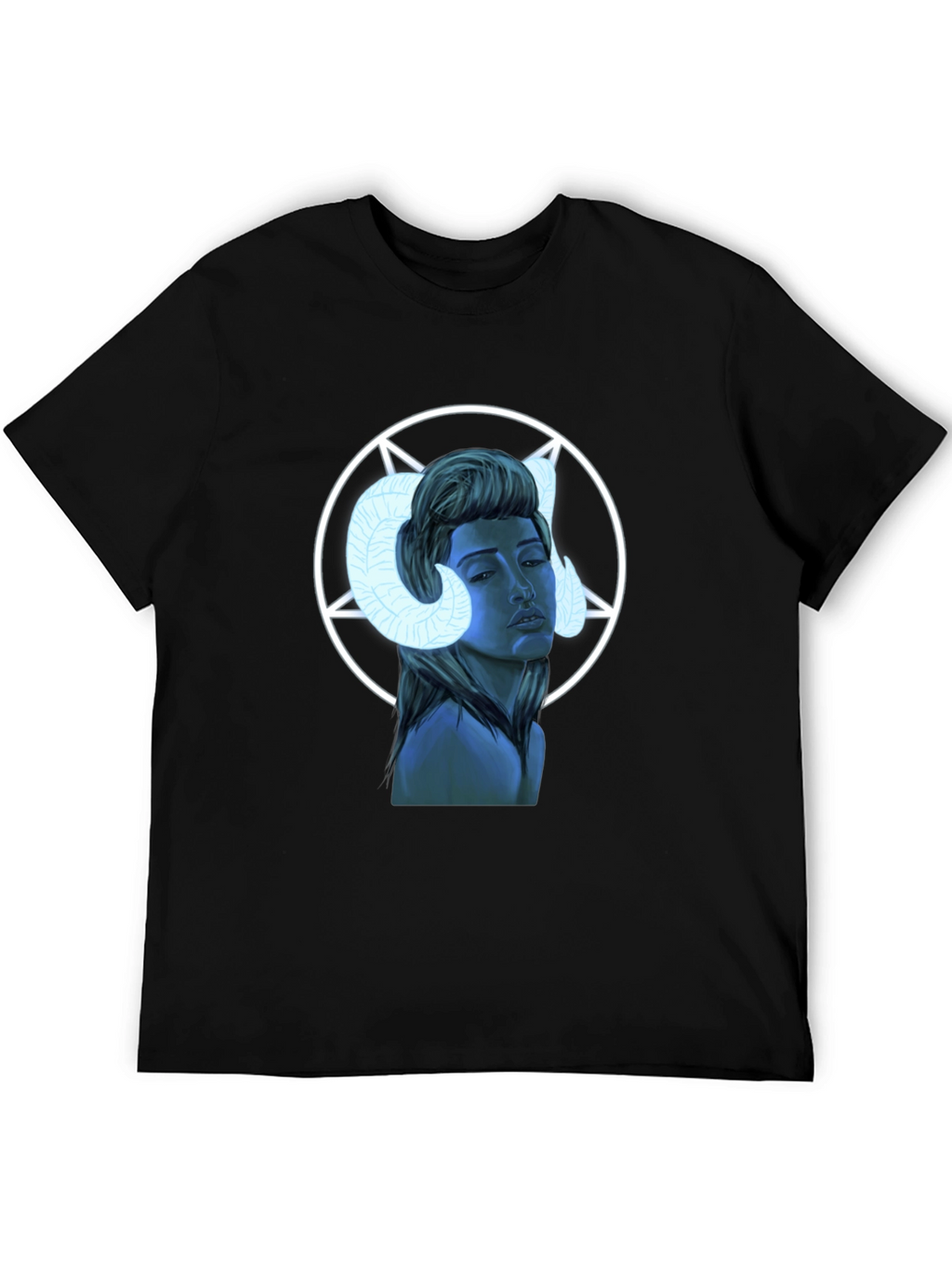 Graphic T-Shirt - Ram Horned Woman Design