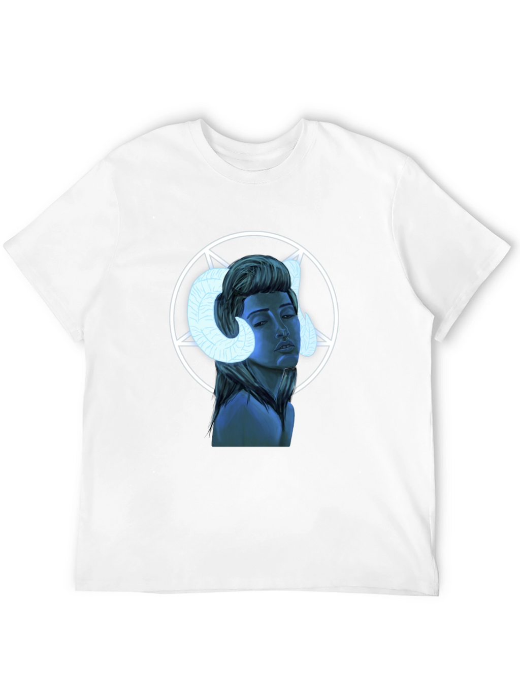 Graphic T-Shirt - Ram Horned Woman Design