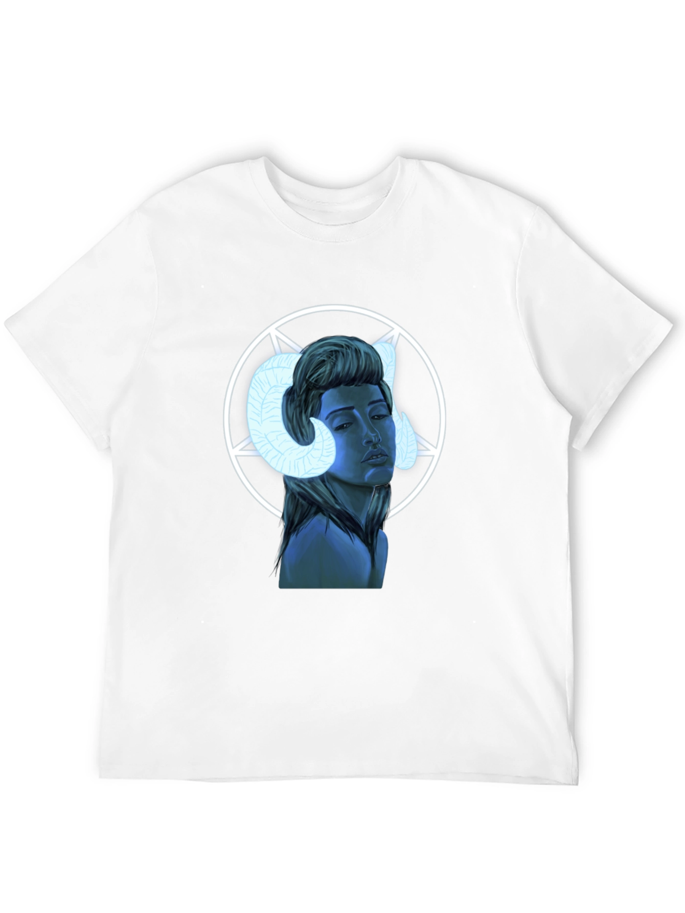 Graphic T-Shirt - Ram Horned Woman Design