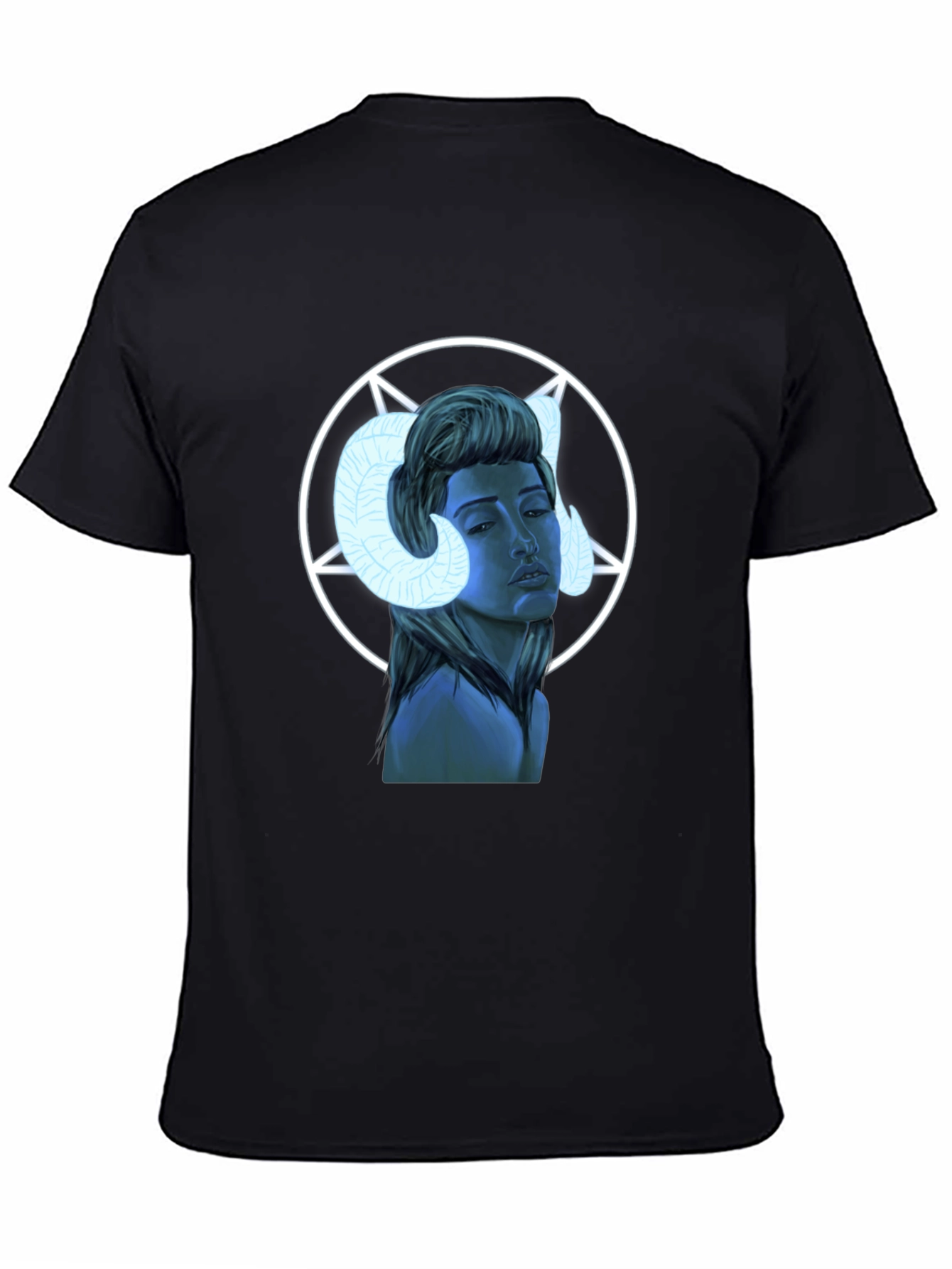 Graphic T-Shirt - Ram Horned Woman Design
