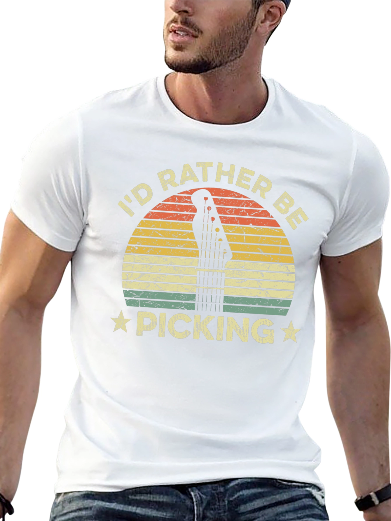 Id Rather Be Picking T-Shirt Guitar Player Tee