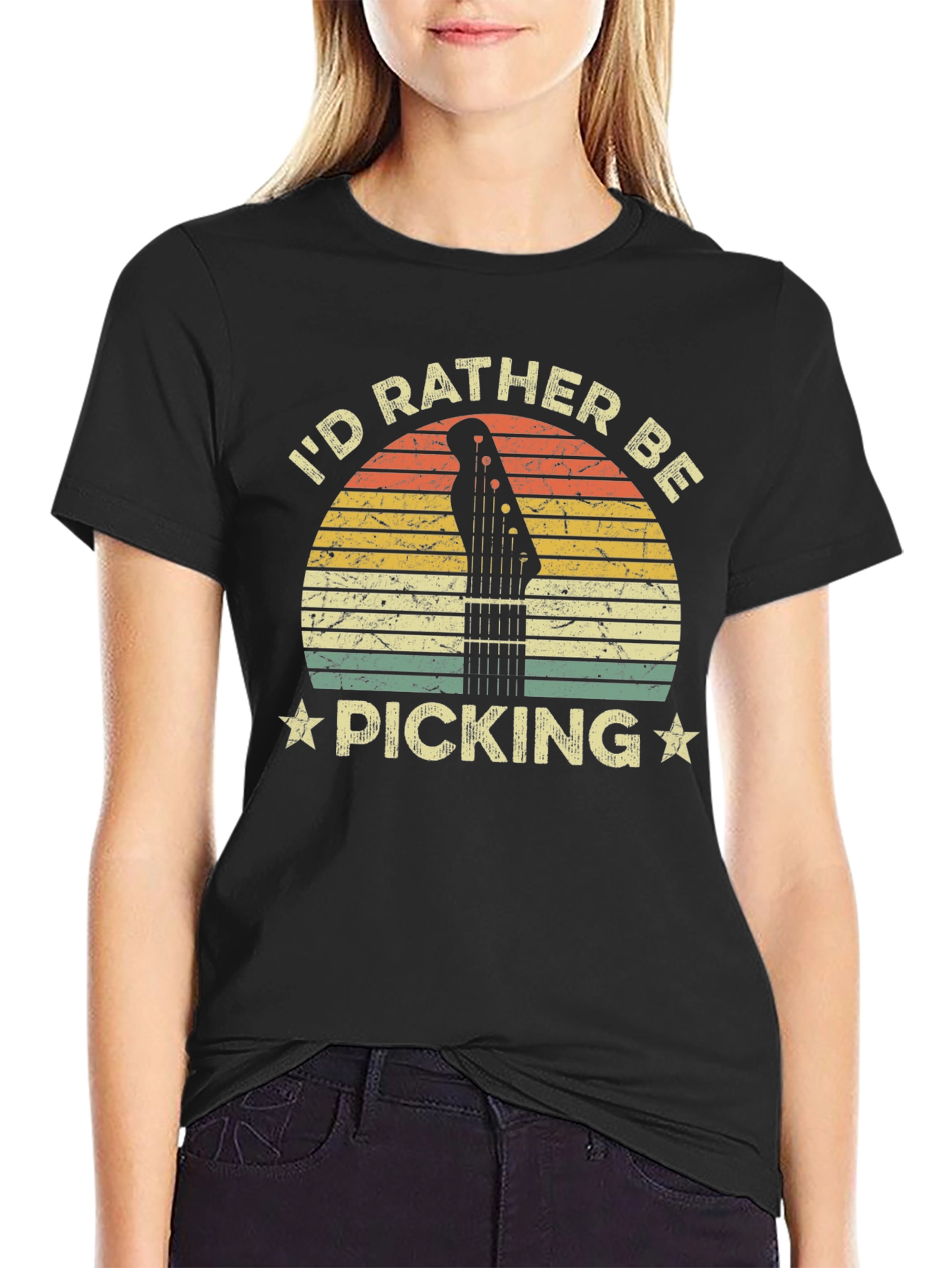 Id Rather Be Picking T-Shirt Guitar Player Tee