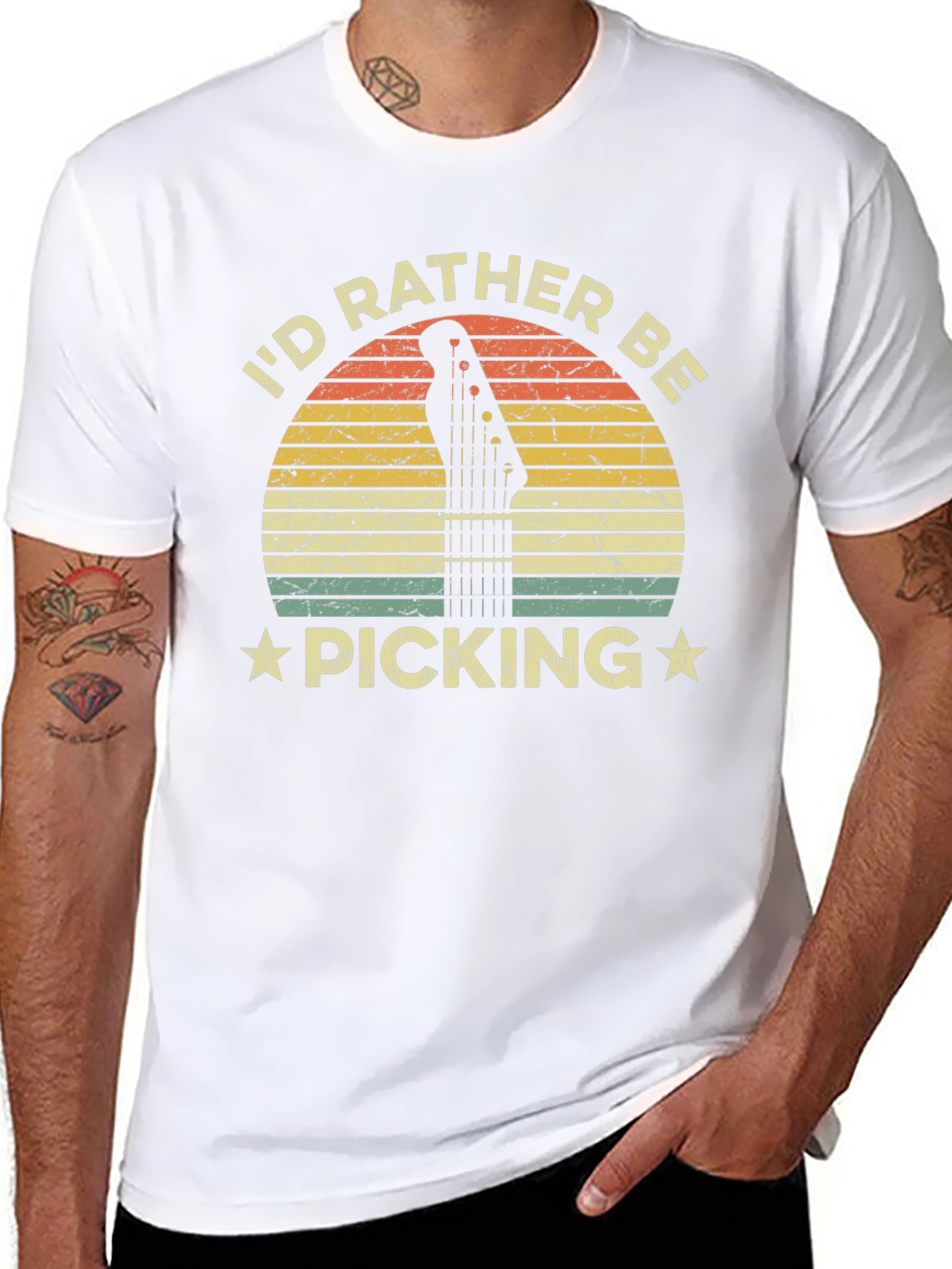 Id Rather Be Picking T-Shirt Guitar Player Tee