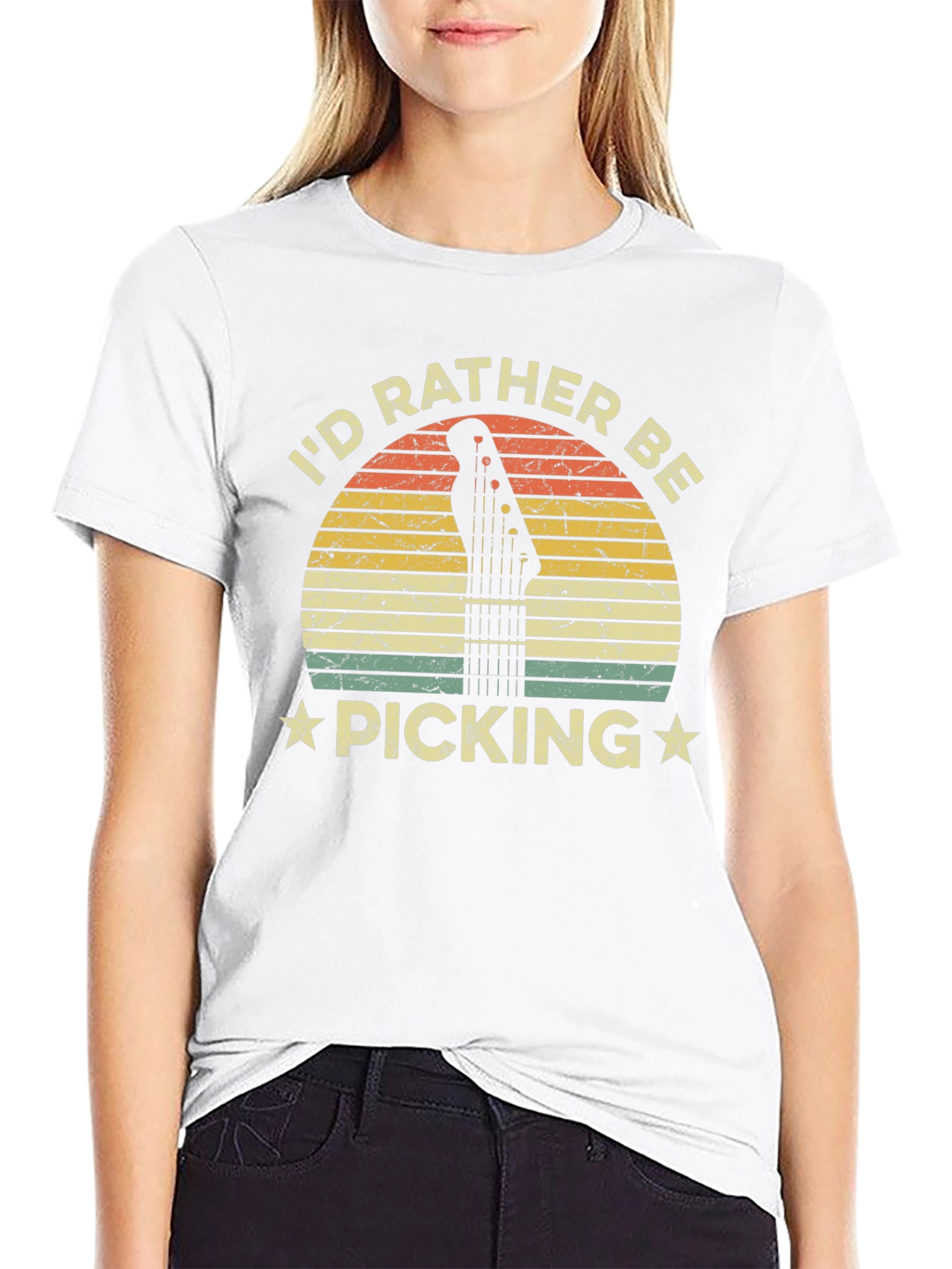 Id Rather Be Picking T-Shirt Guitar Player Tee
