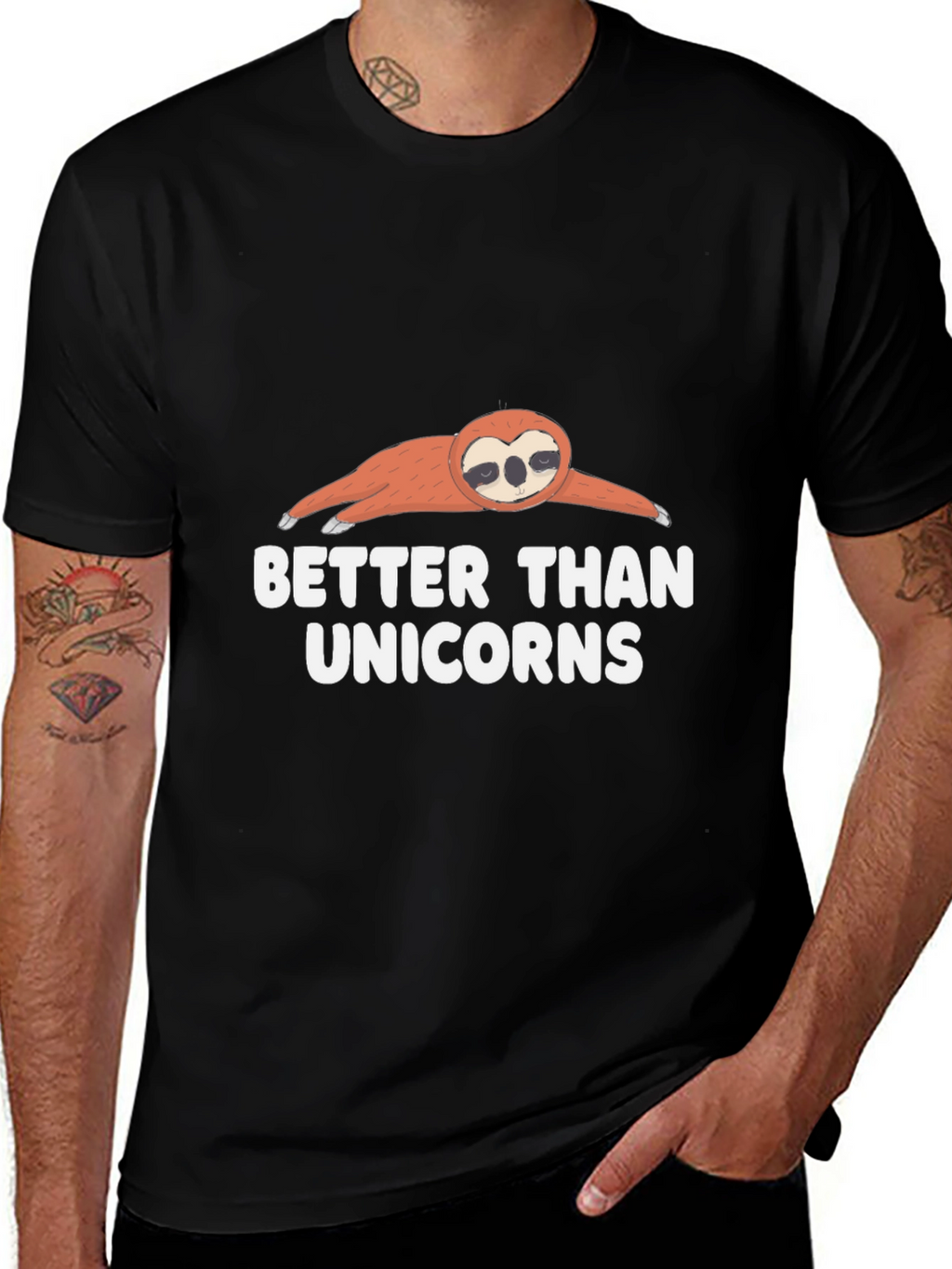 Sloth Better Than Unicorns Graphic T-Shirt