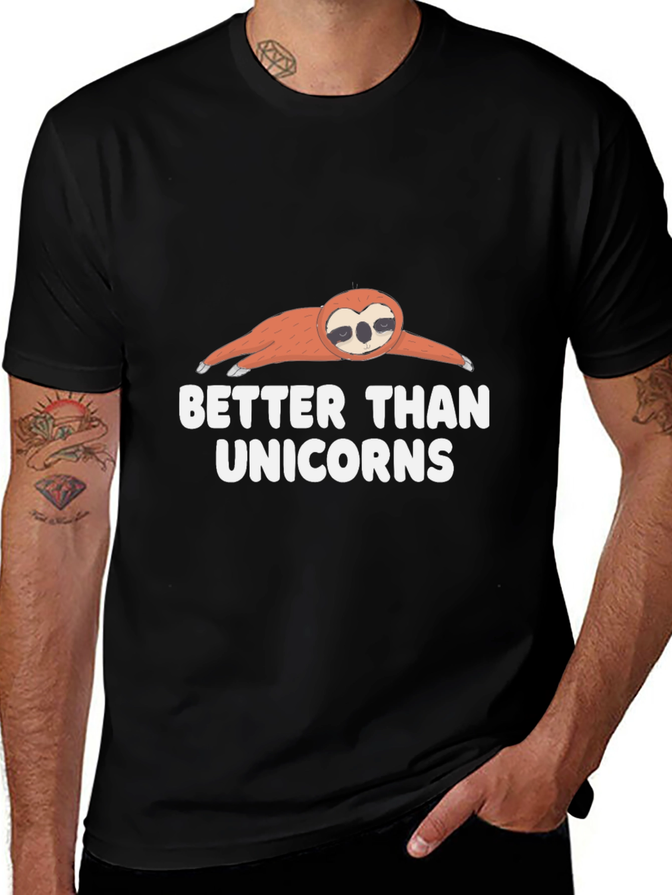 Sloth Better Than Unicorns Graphic T-Shirt