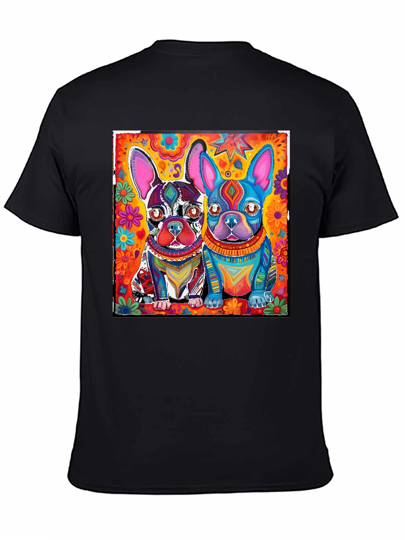 Colorful French Bulldog Graphic Tee