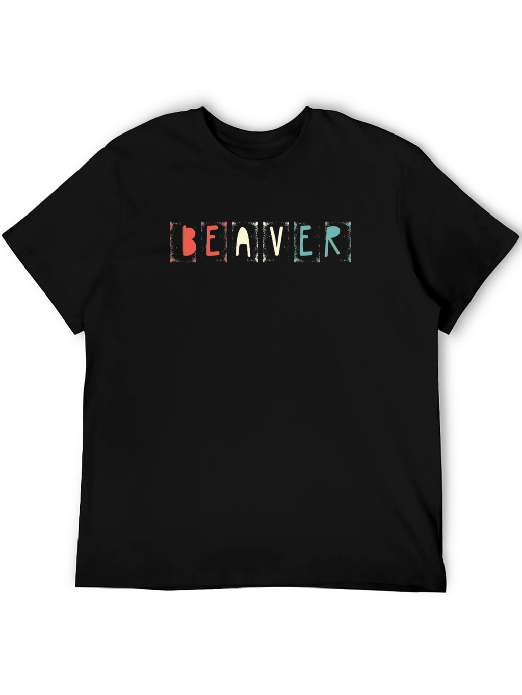 Beaver Graphic Print Black T-Shirt