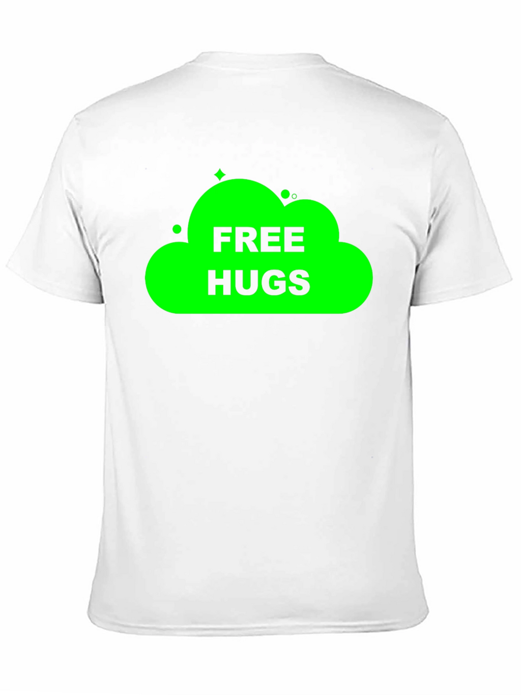 Free Hugs Graphic Tee - Black Cotton T-Shirt