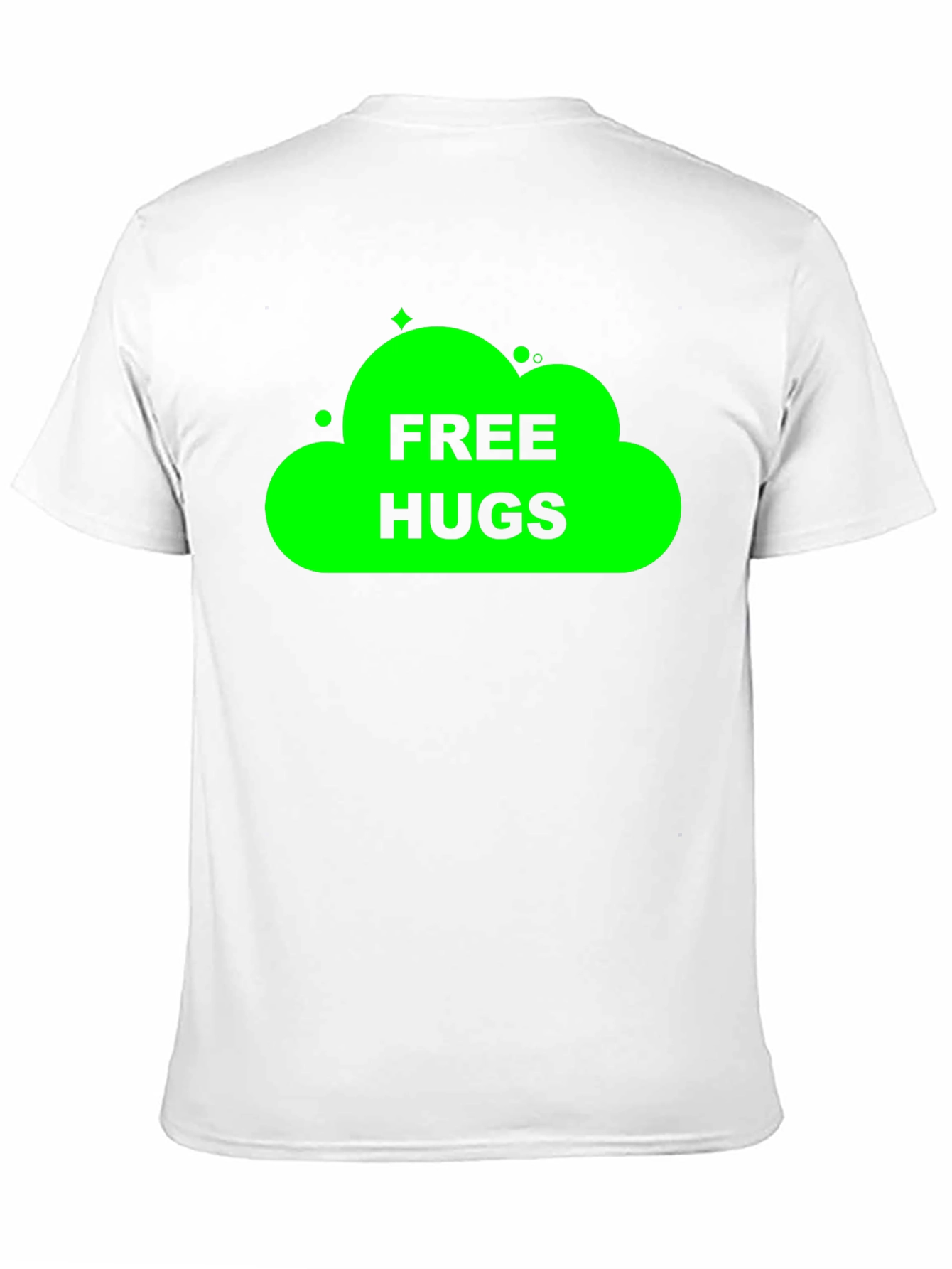 Free Hugs Graphic Tee - Black Cotton T-Shirt