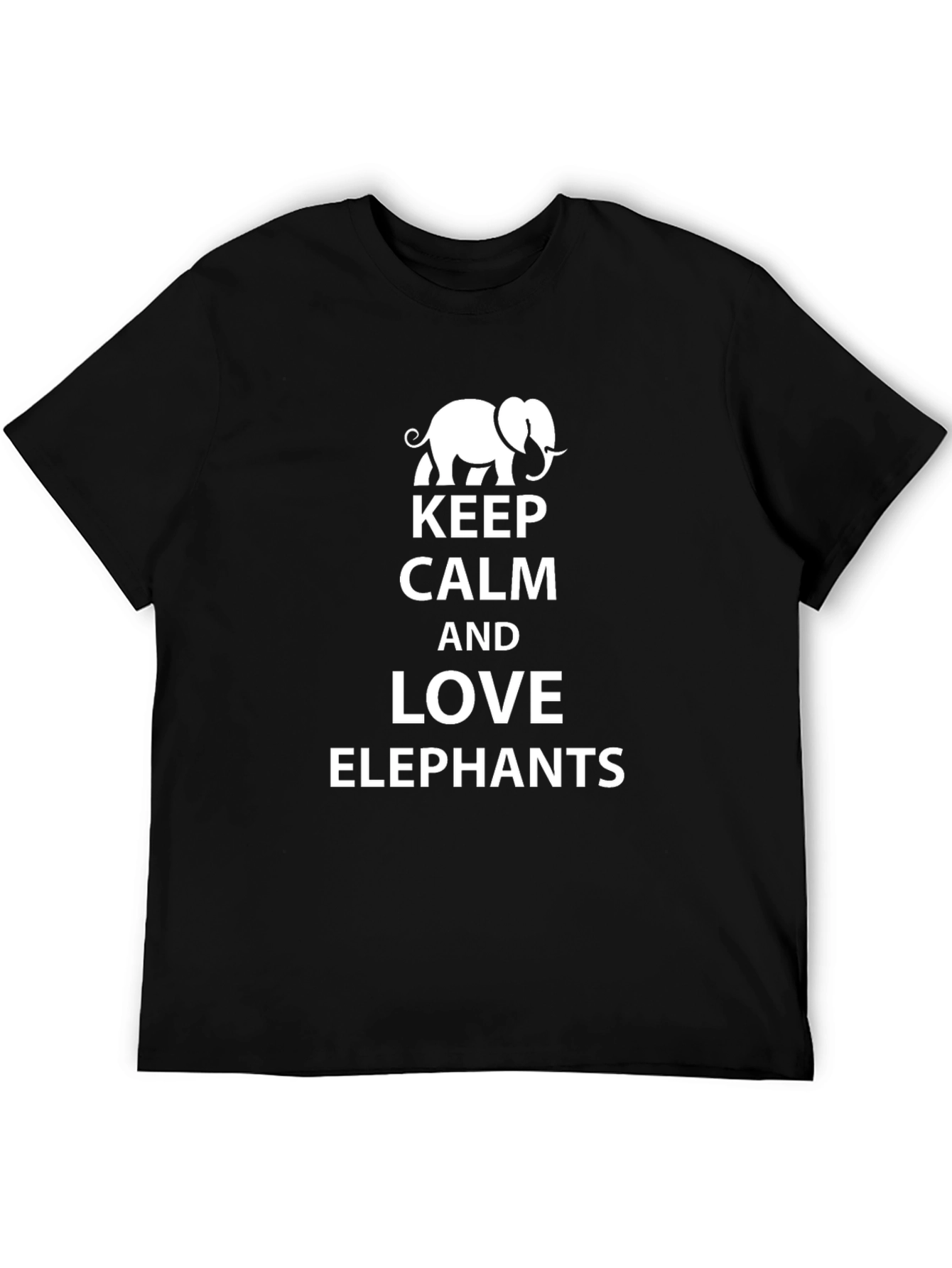 Keep Calm and Love Elephants Graphic Tee