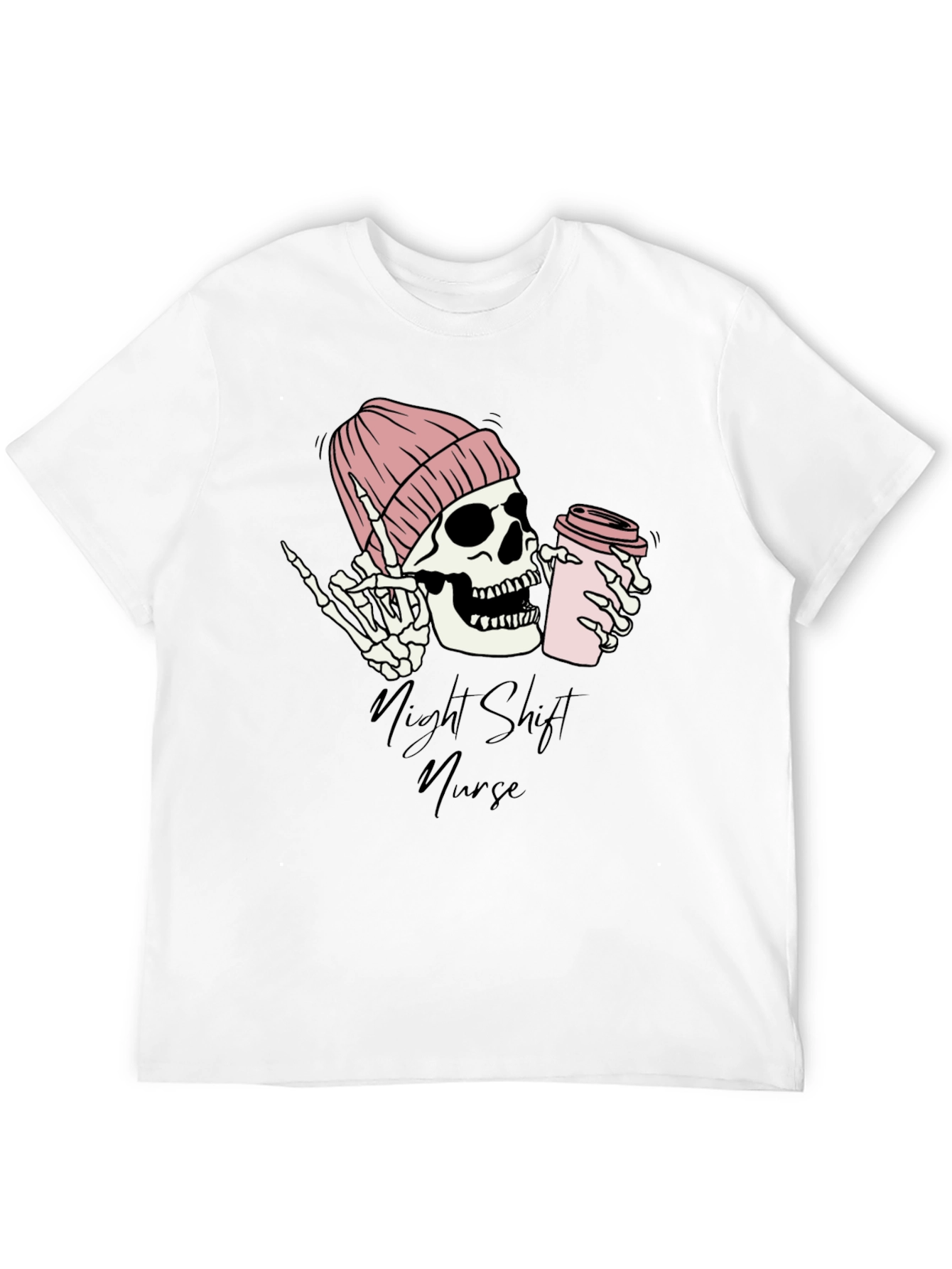 Night Shift Nurse Skeleton Graphic Tee