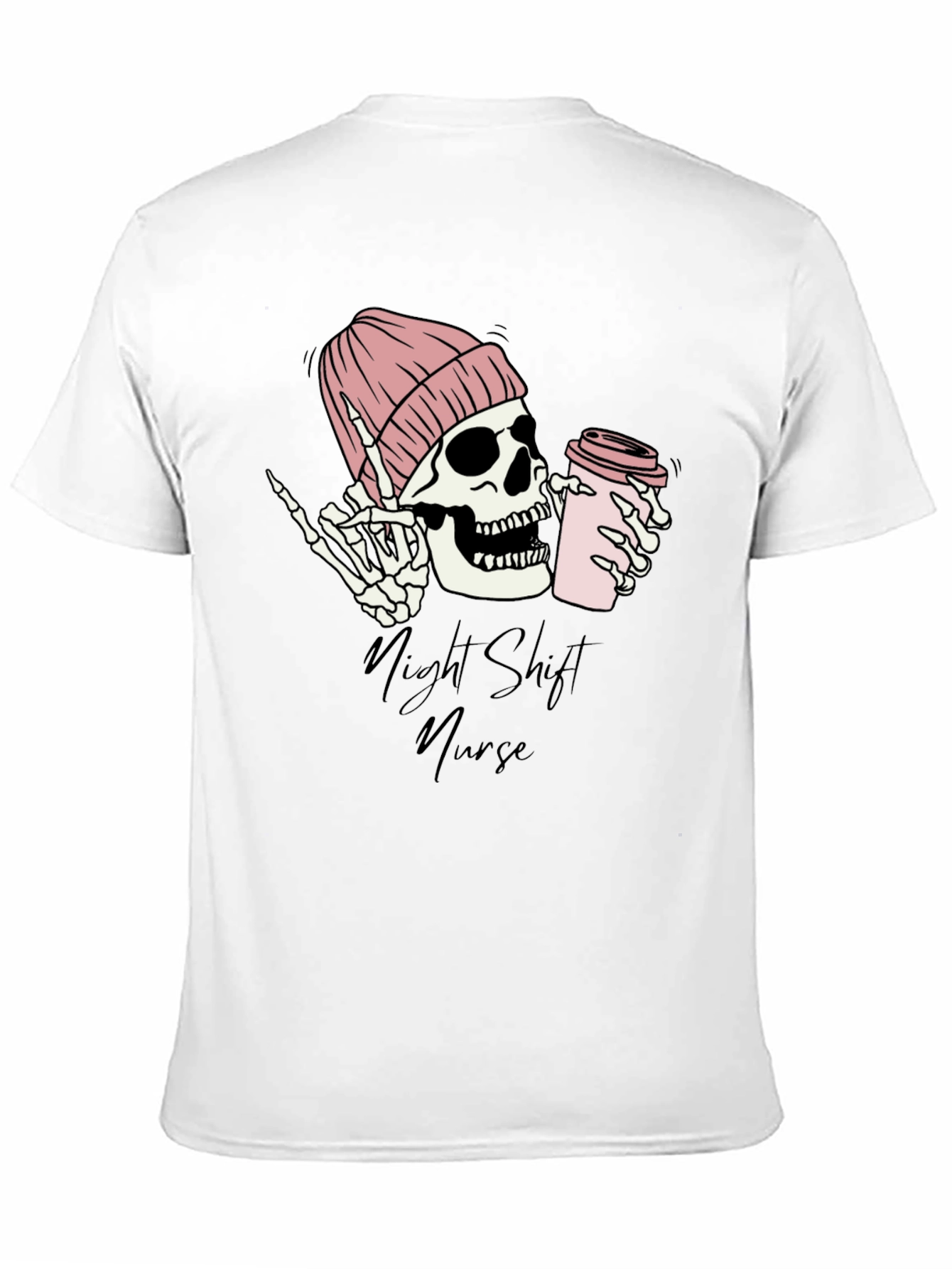 Night Shift Nurse Skeleton Graphic Tee