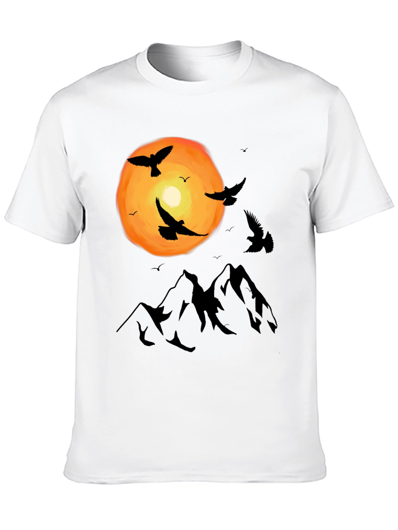 Mountain Sunset Bird T-Shirt