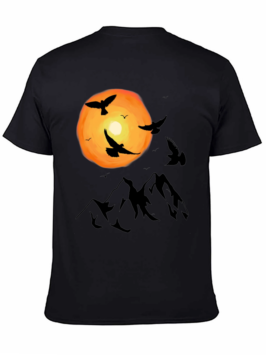 Mountain Sunset Bird T-Shirt