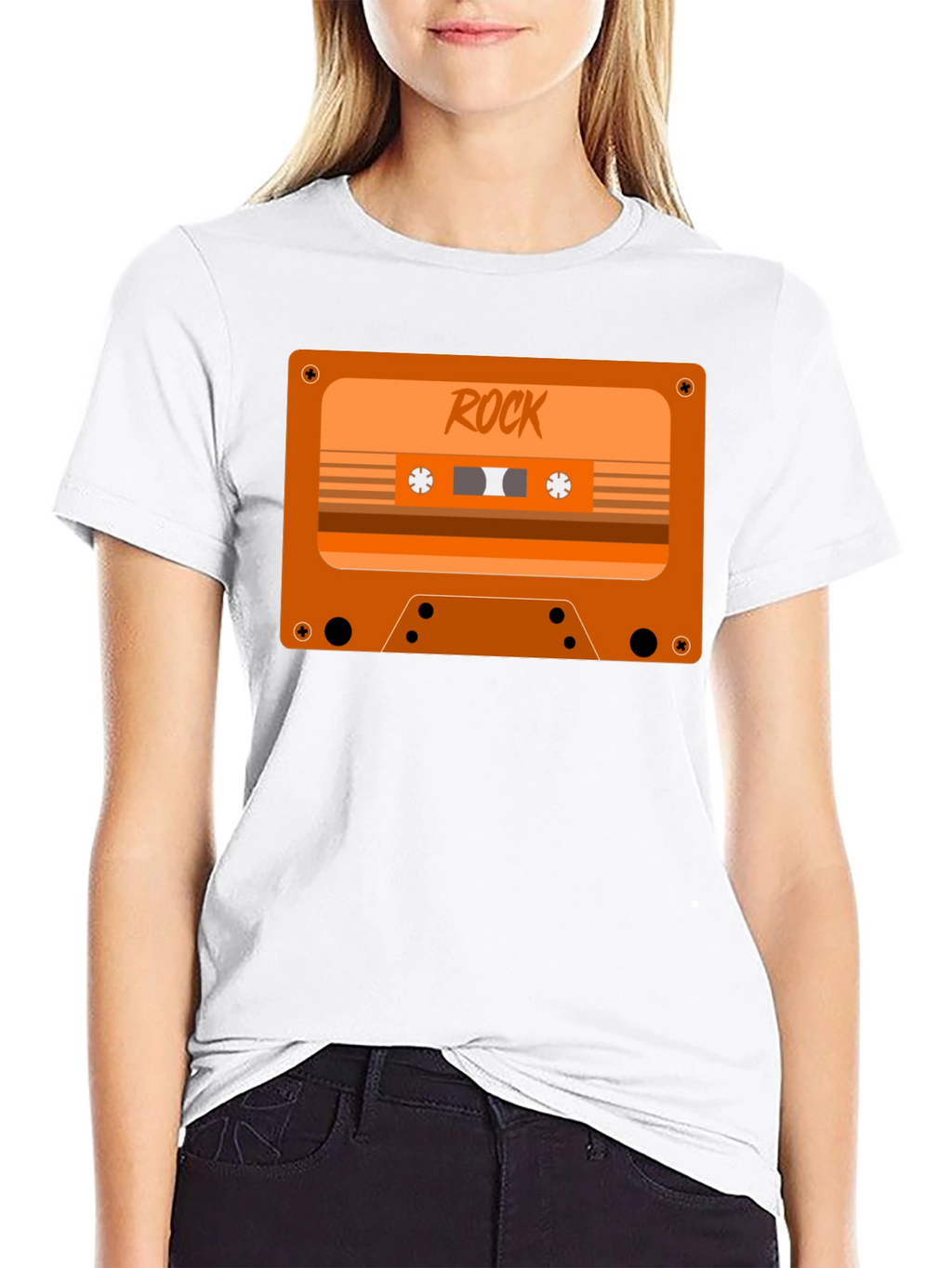Retro Rock Cassette Tape Graphic T-Shirt