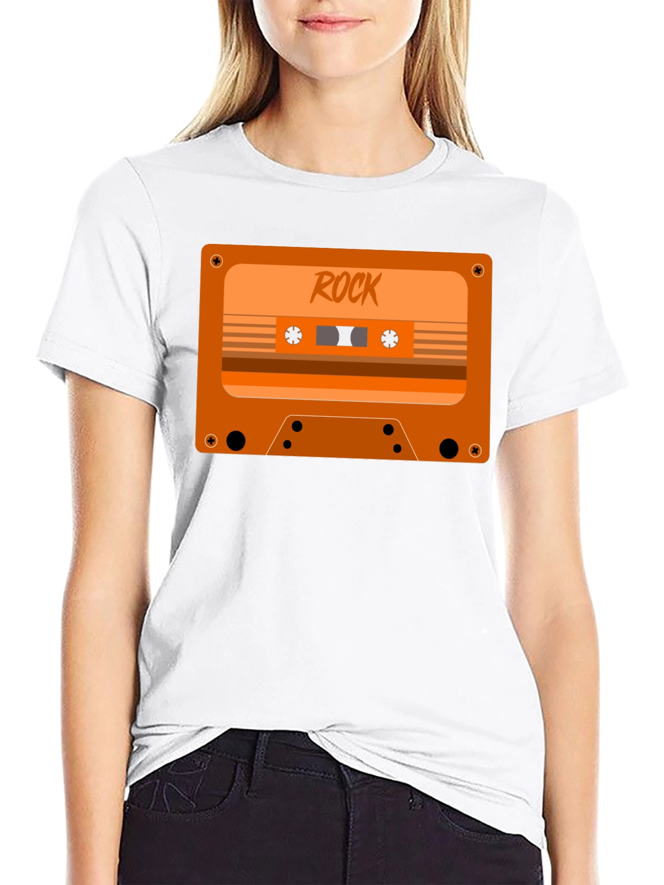Retro Rock Cassette Tape Graphic T-Shirt