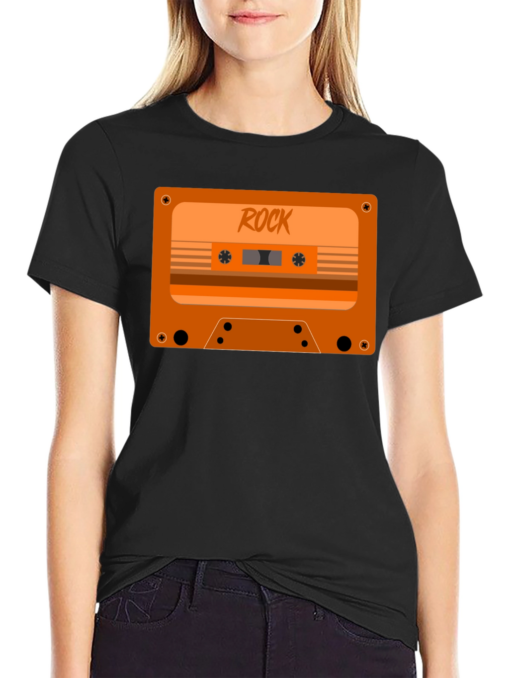 Retro Rock Cassette Tape Graphic T-Shirt
