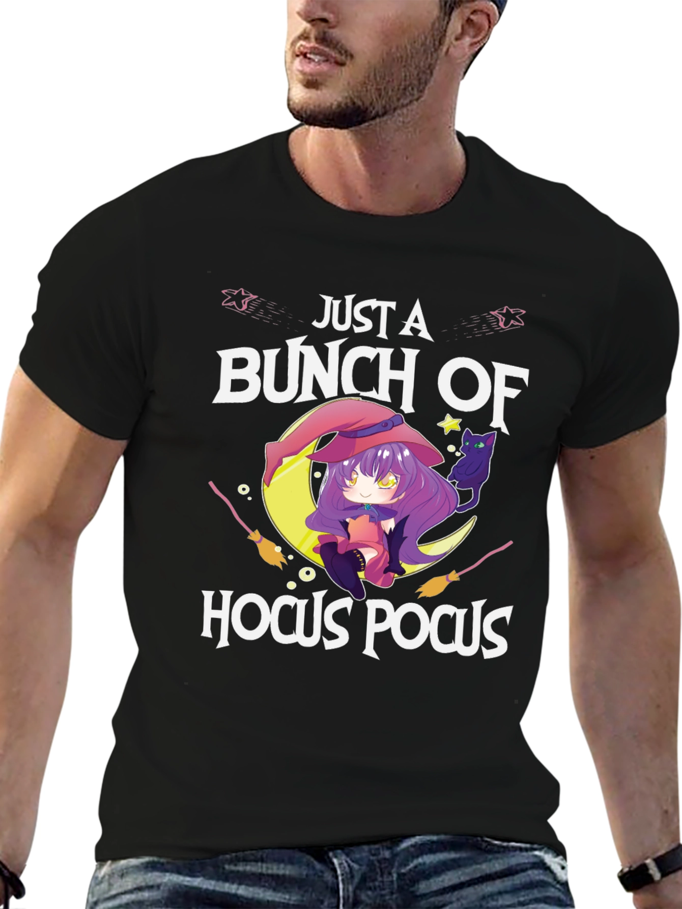Just a Bunch of Hocus Pocus Anime Witch T-Shirt