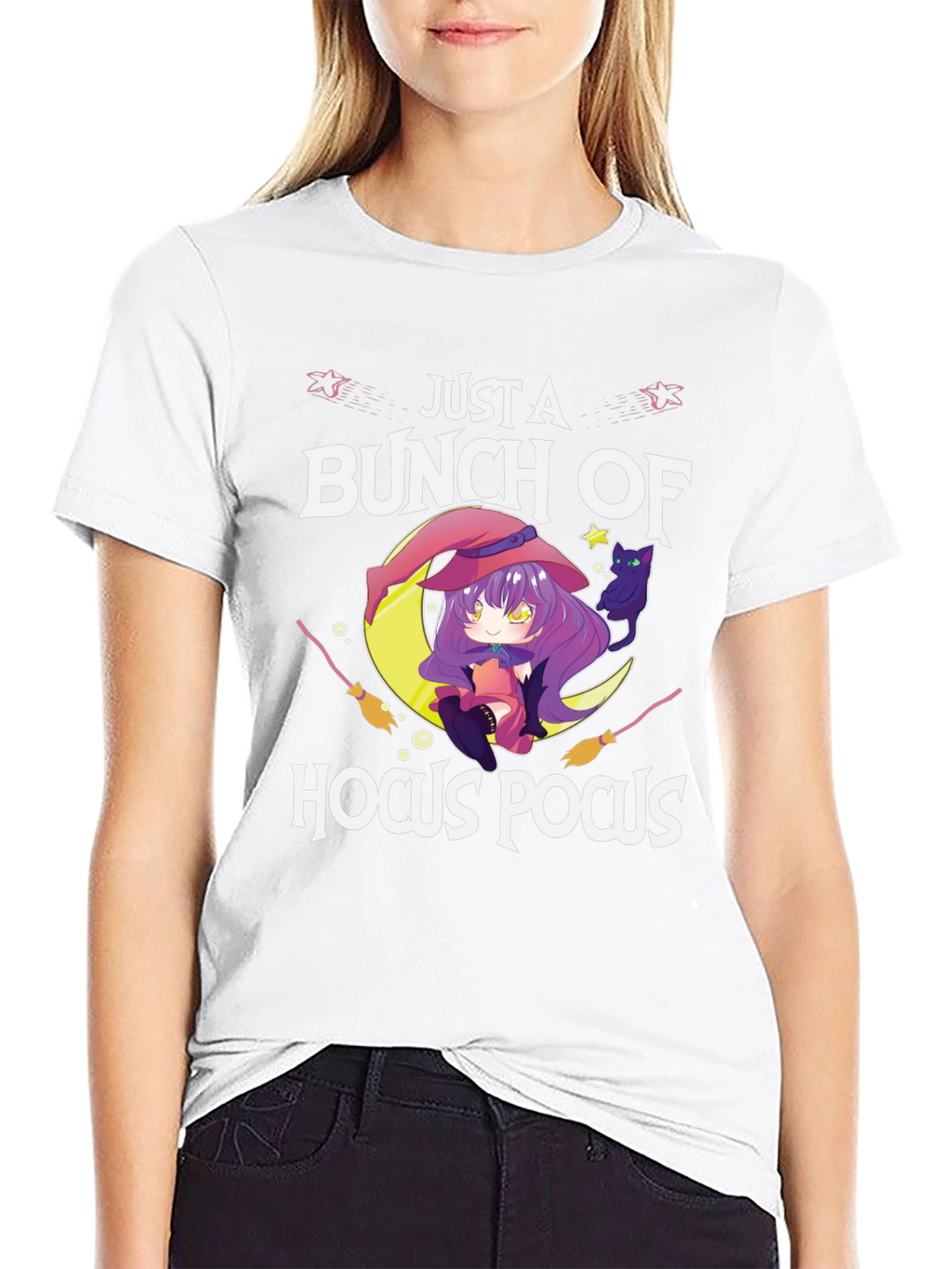 Just a Bunch of Hocus Pocus Anime Witch T-Shirt