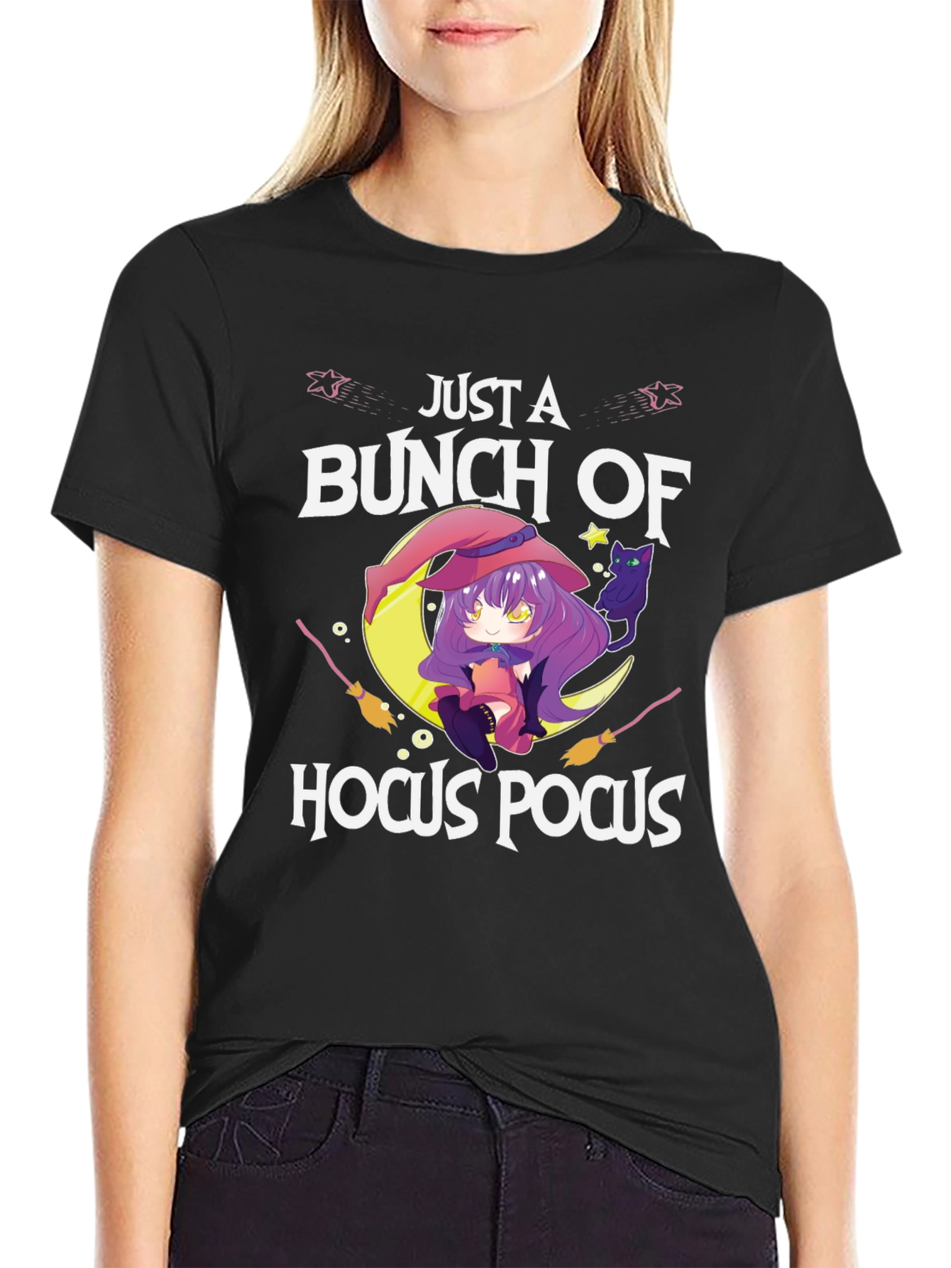 Just a Bunch of Hocus Pocus Anime Witch T-Shirt