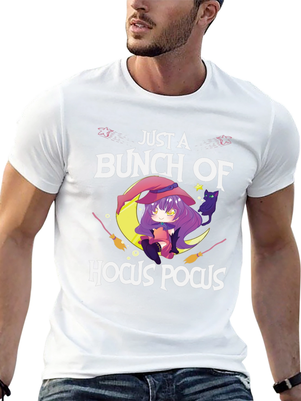 Just a Bunch of Hocus Pocus Anime Witch T-Shirt