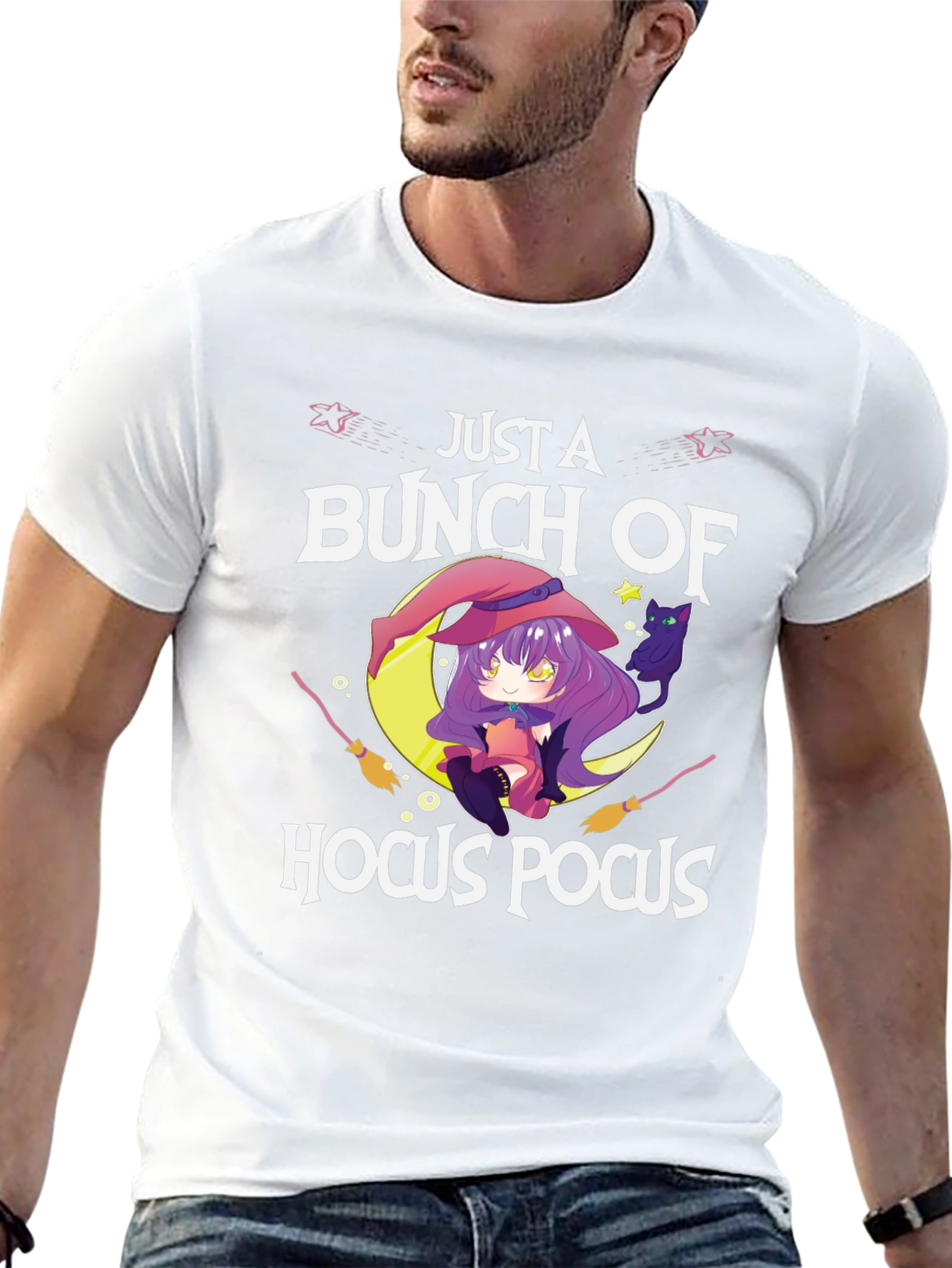 Just a Bunch of Hocus Pocus Anime Witch T-Shirt