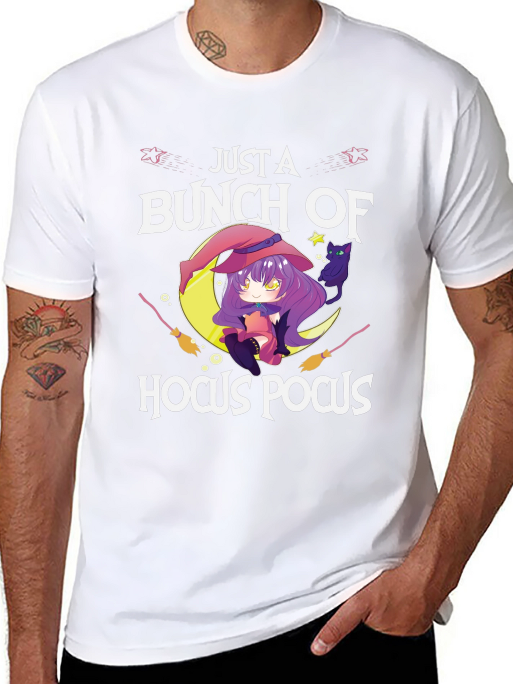 Just a Bunch of Hocus Pocus Anime Witch T-Shirt