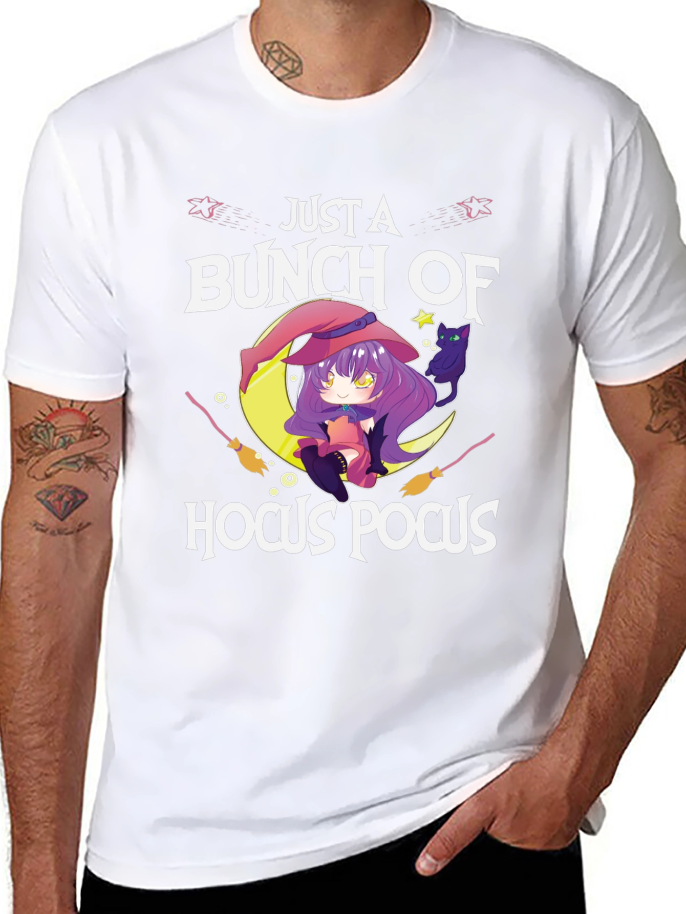 Just a Bunch of Hocus Pocus Anime Witch T-Shirt