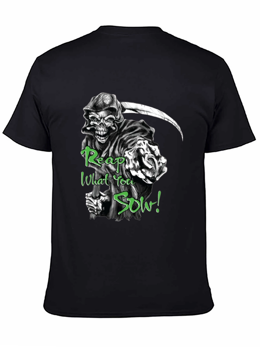 Grim Reaper Reap What You Sow Black T-Shirt
