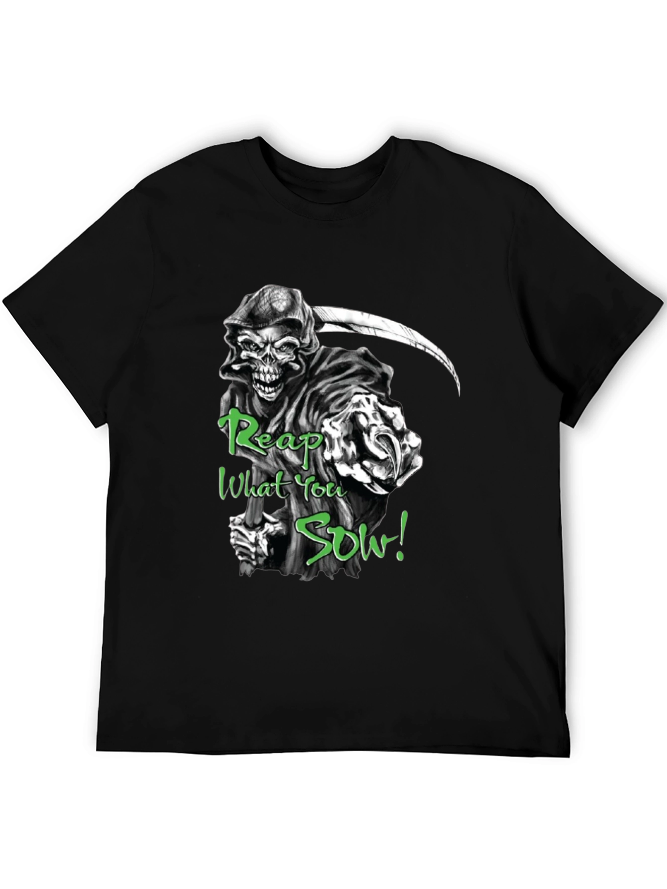 Grim Reaper Reap What You Sow Black T-Shirt