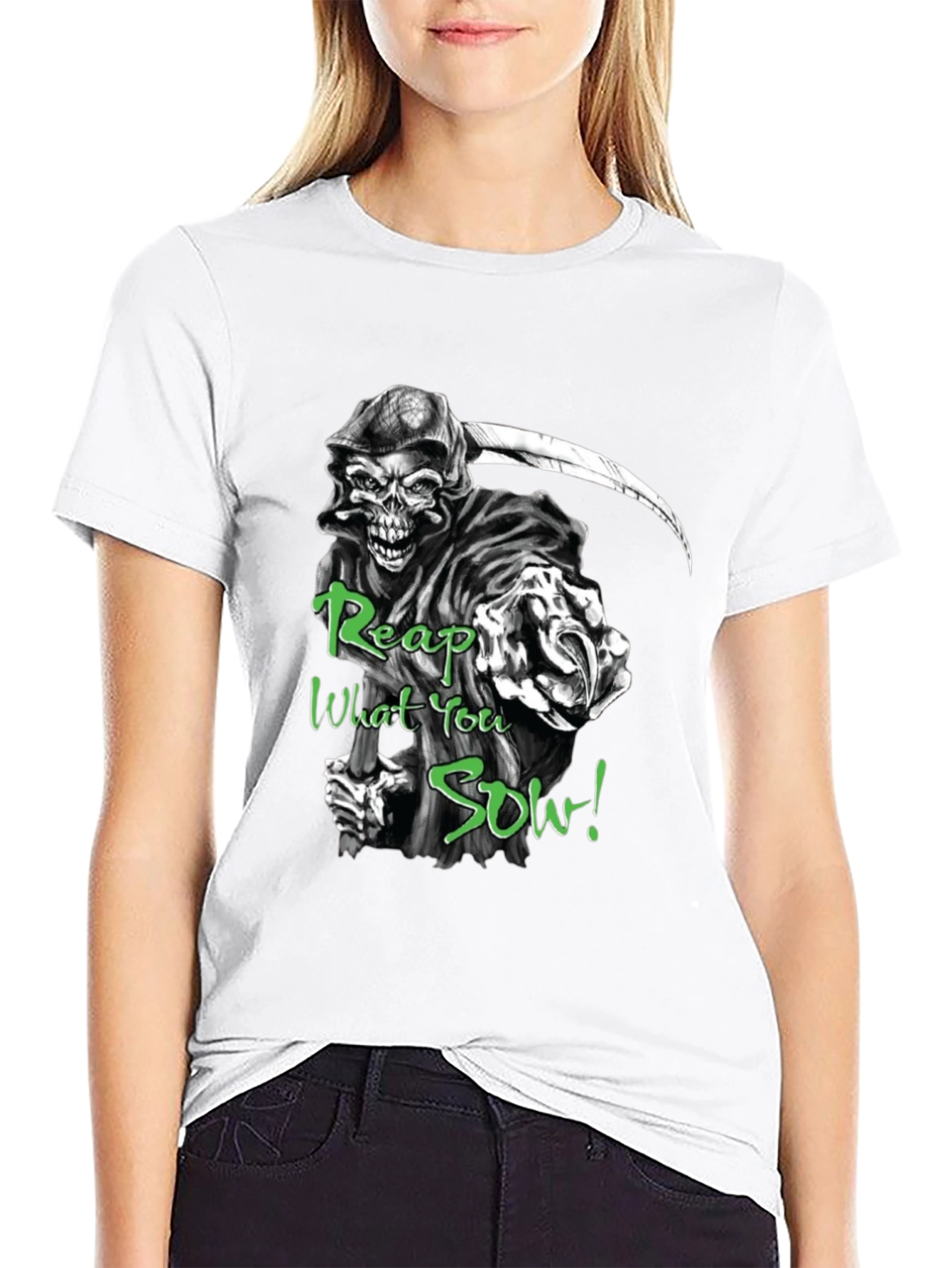 Grim Reaper Reap What You Sow Black T-Shirt