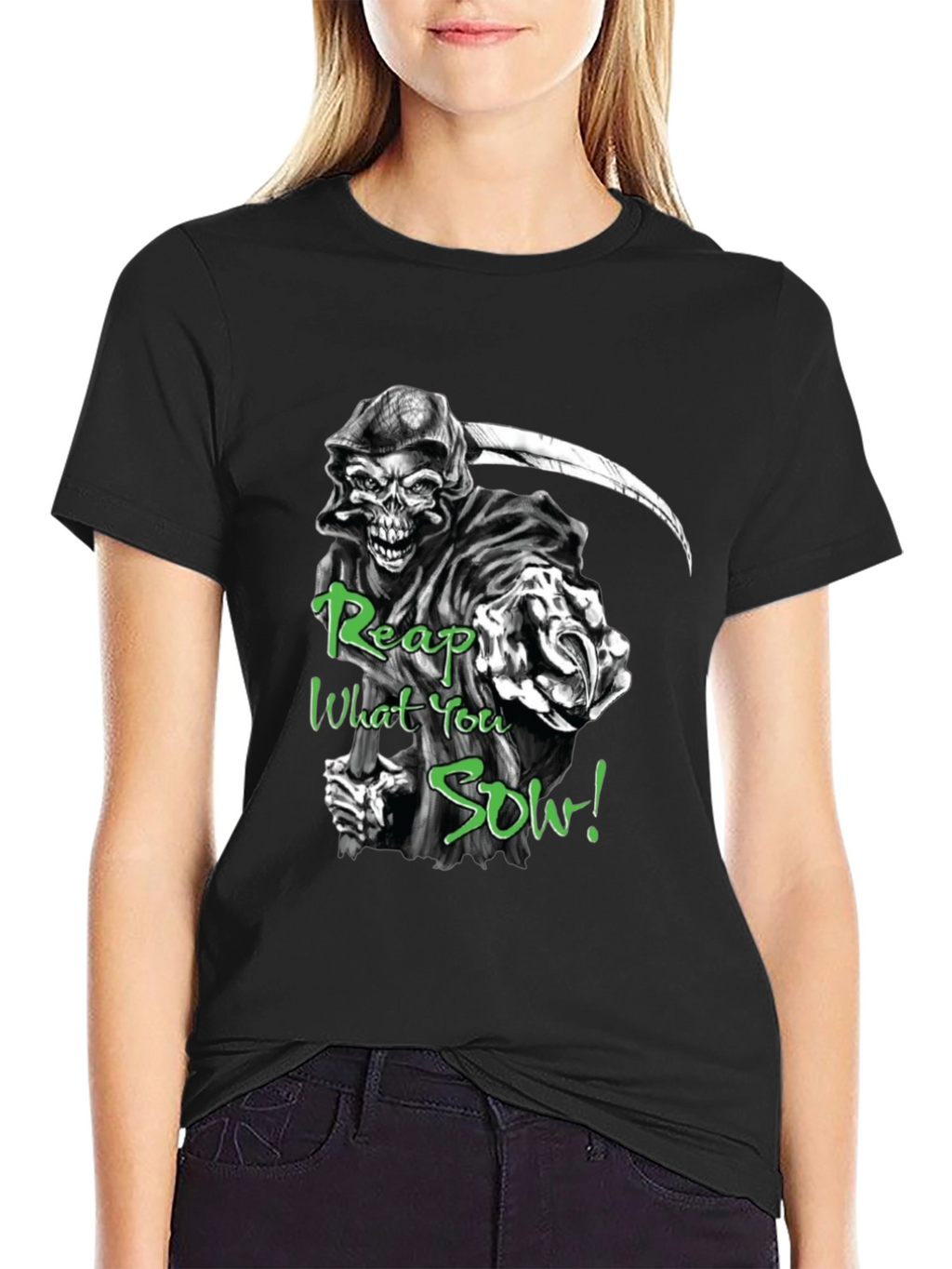 Grim Reaper Reap What You Sow Black T-Shirt