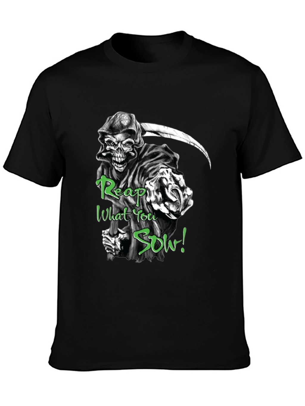 Grim Reaper Reap What You Sow Black T-Shirt