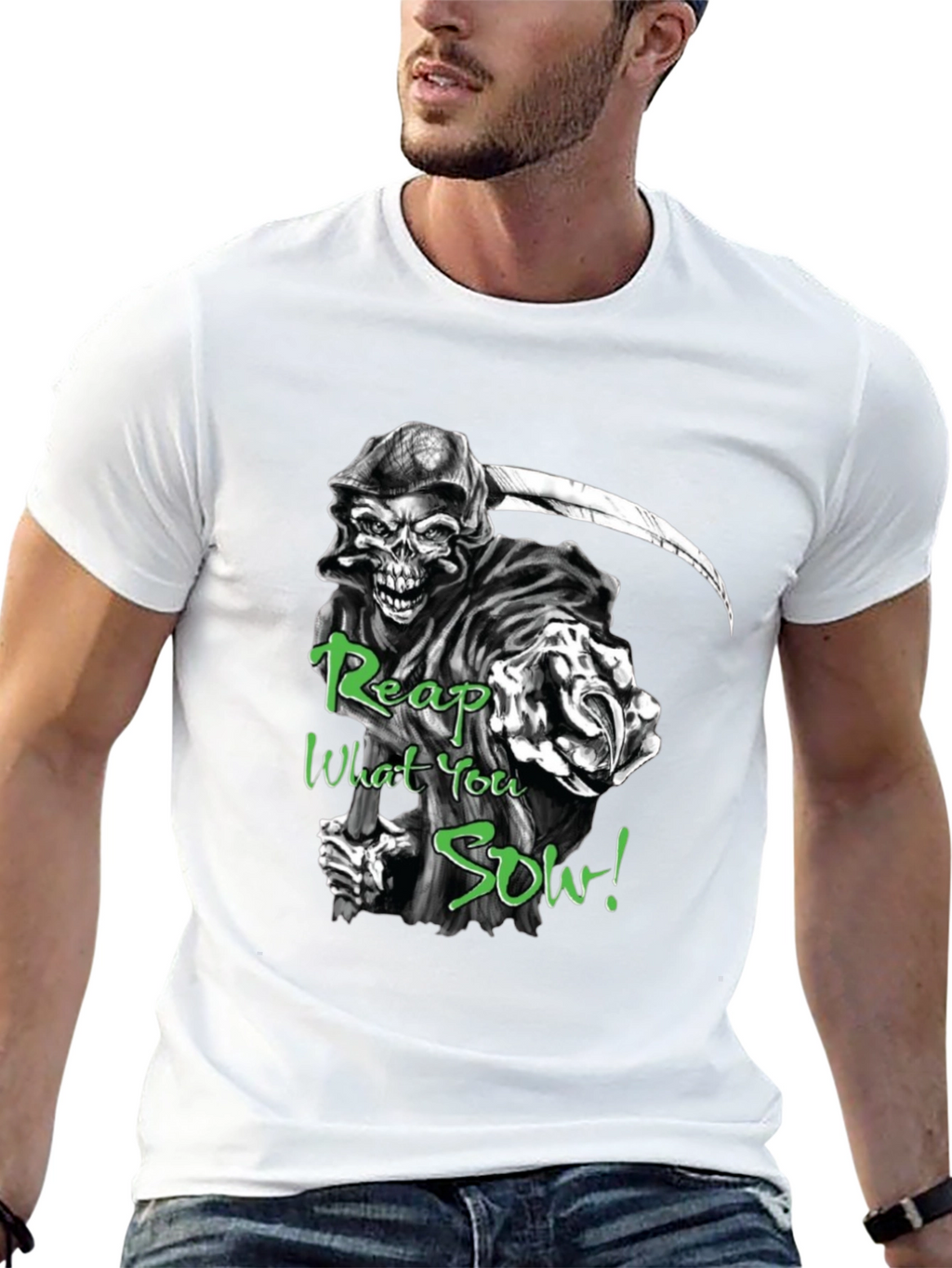 Grim Reaper Reap What You Sow Black T-Shirt