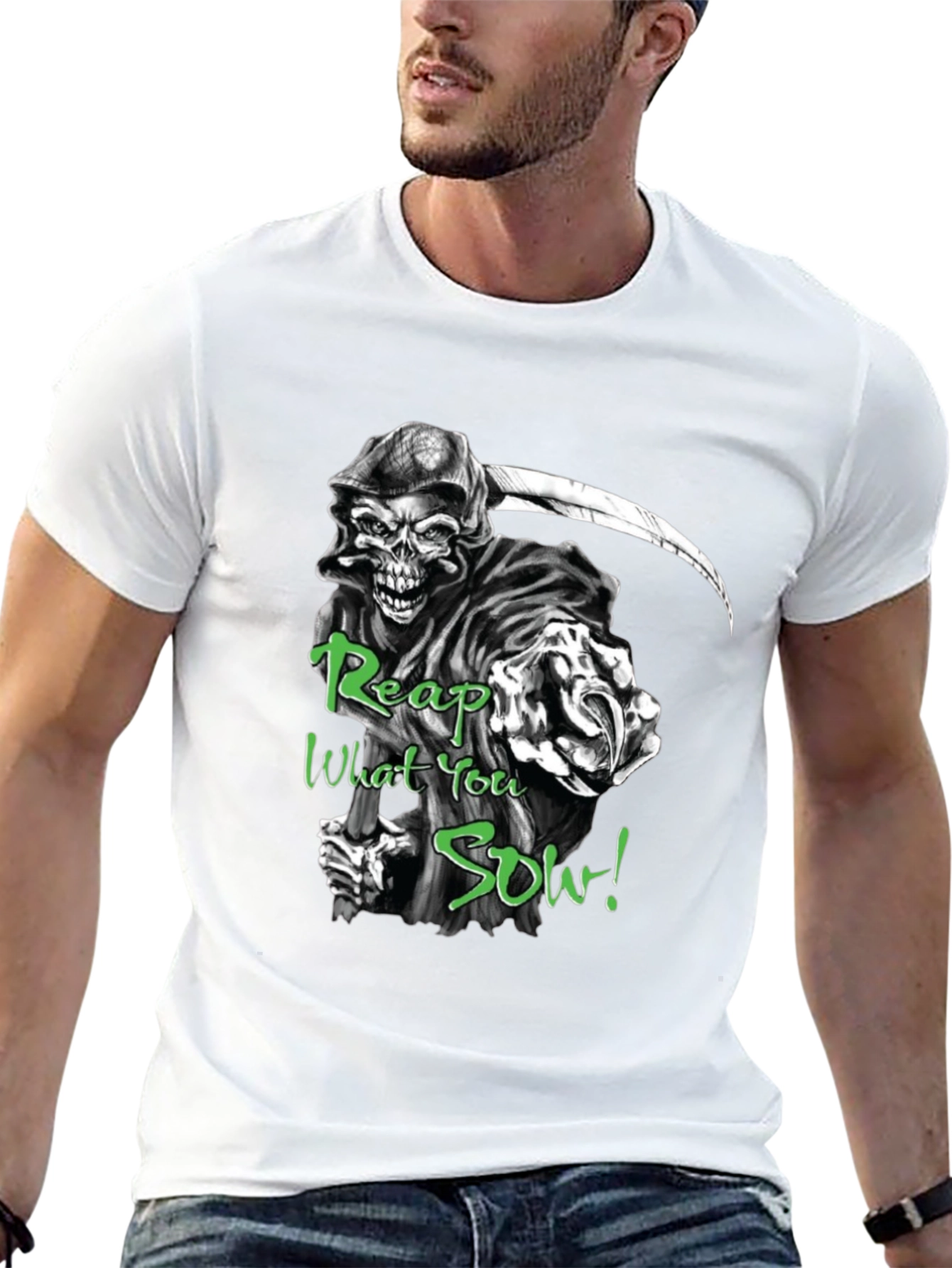 Grim Reaper Reap What You Sow Black T-Shirt