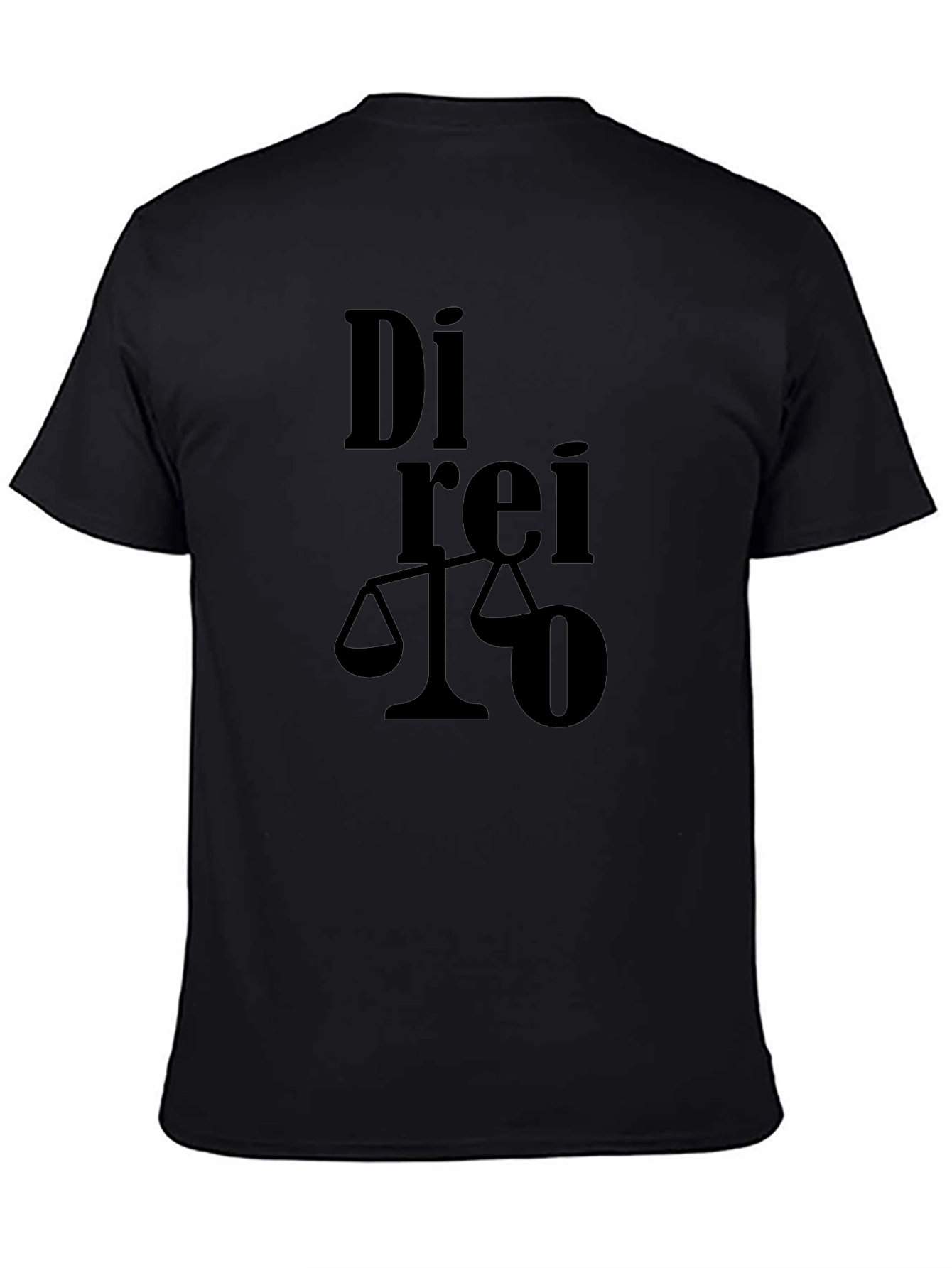 Direito Law Student Scales of Justice Graphic Black T-Shirt