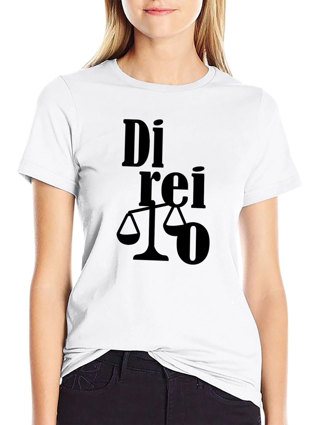Direito Law Student Scales of Justice Graphic Black T-Shirt