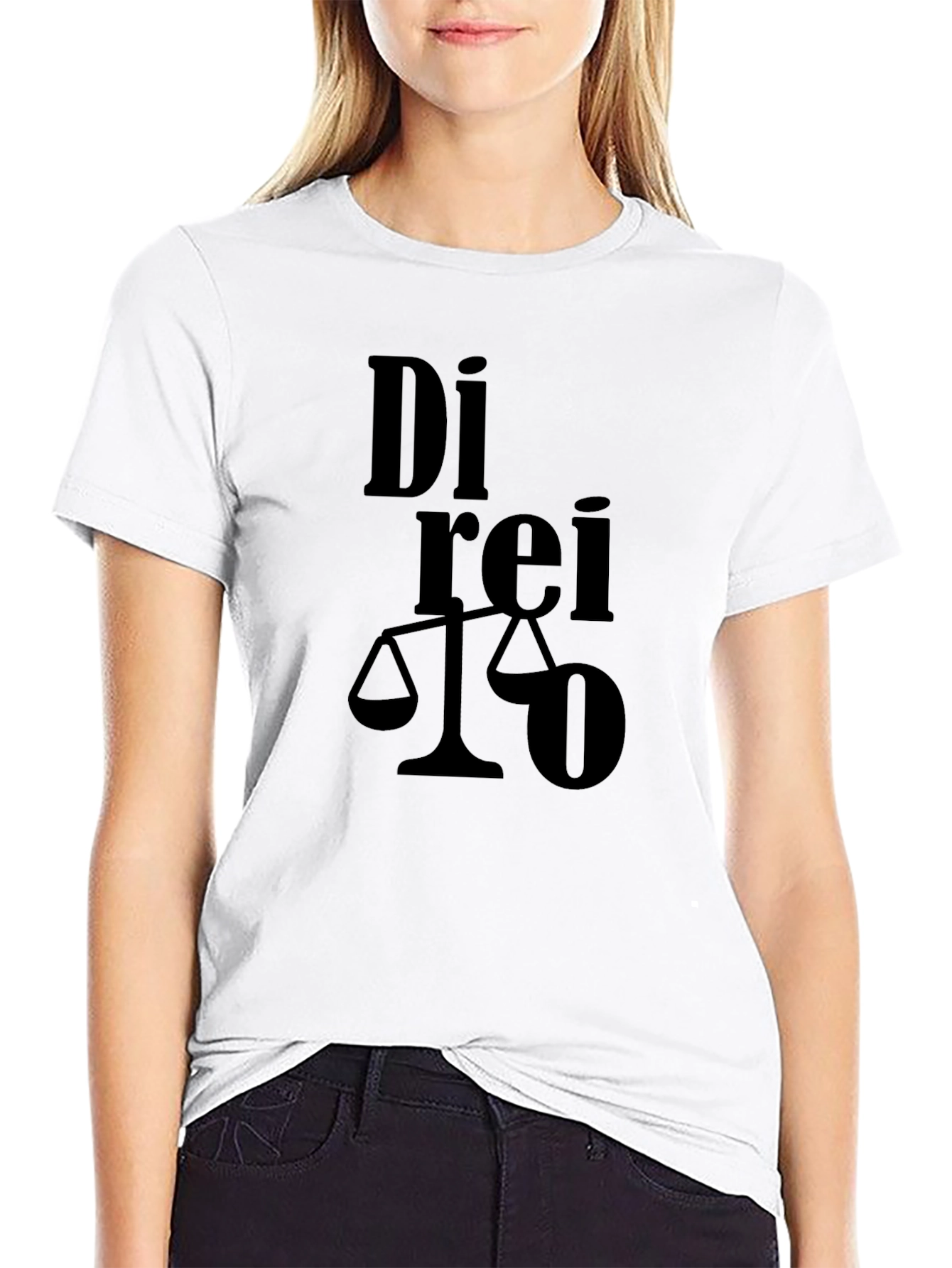 Direito Law Student Scales of Justice Graphic Black T-Shirt