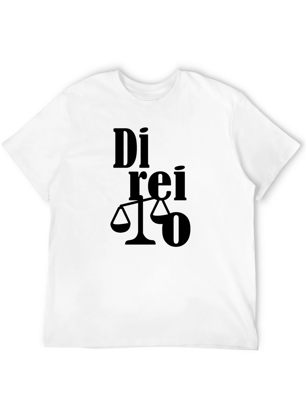 Direito Law Student Scales of Justice Graphic Black T-Shirt