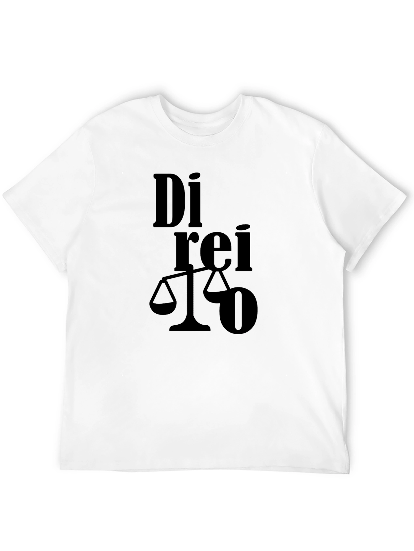 Direito Law Student Scales of Justice Graphic Black T-Shirt