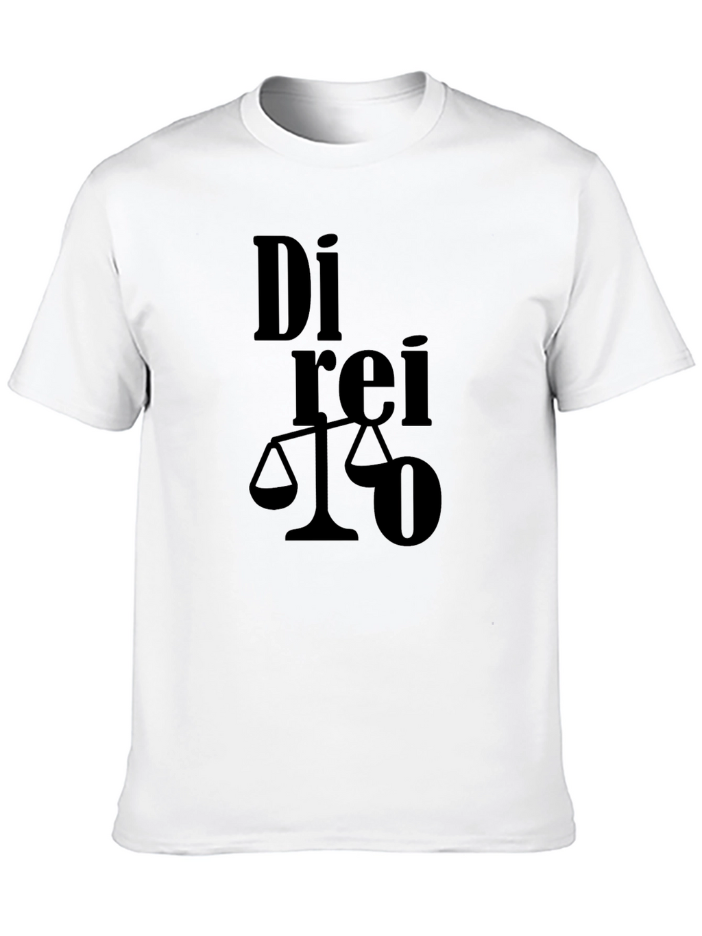 Direito Law Student Scales of Justice Graphic Black T-Shirt