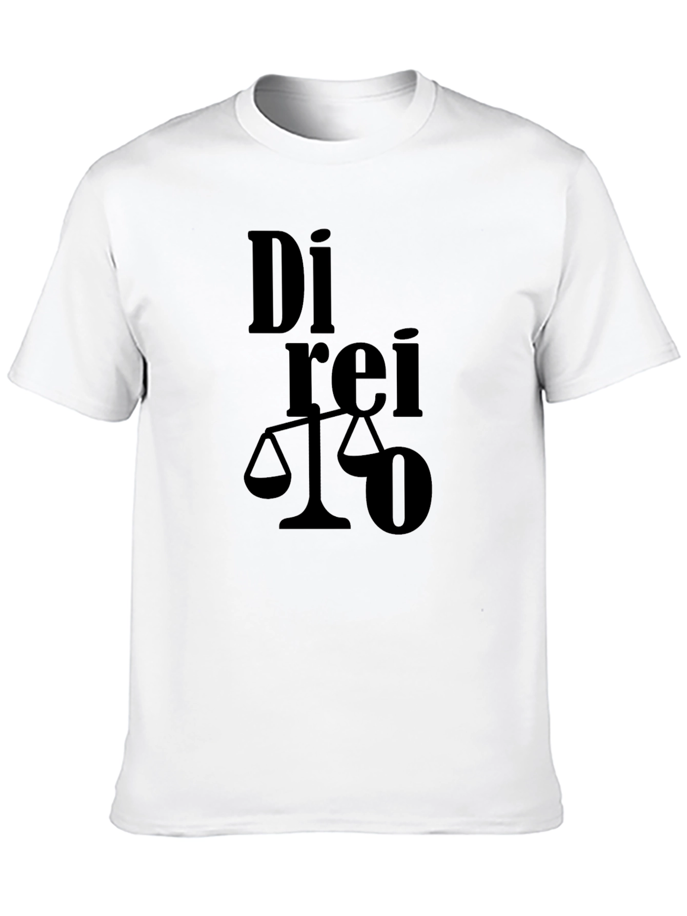 Direito Law Student Scales of Justice Graphic Black T-Shirt