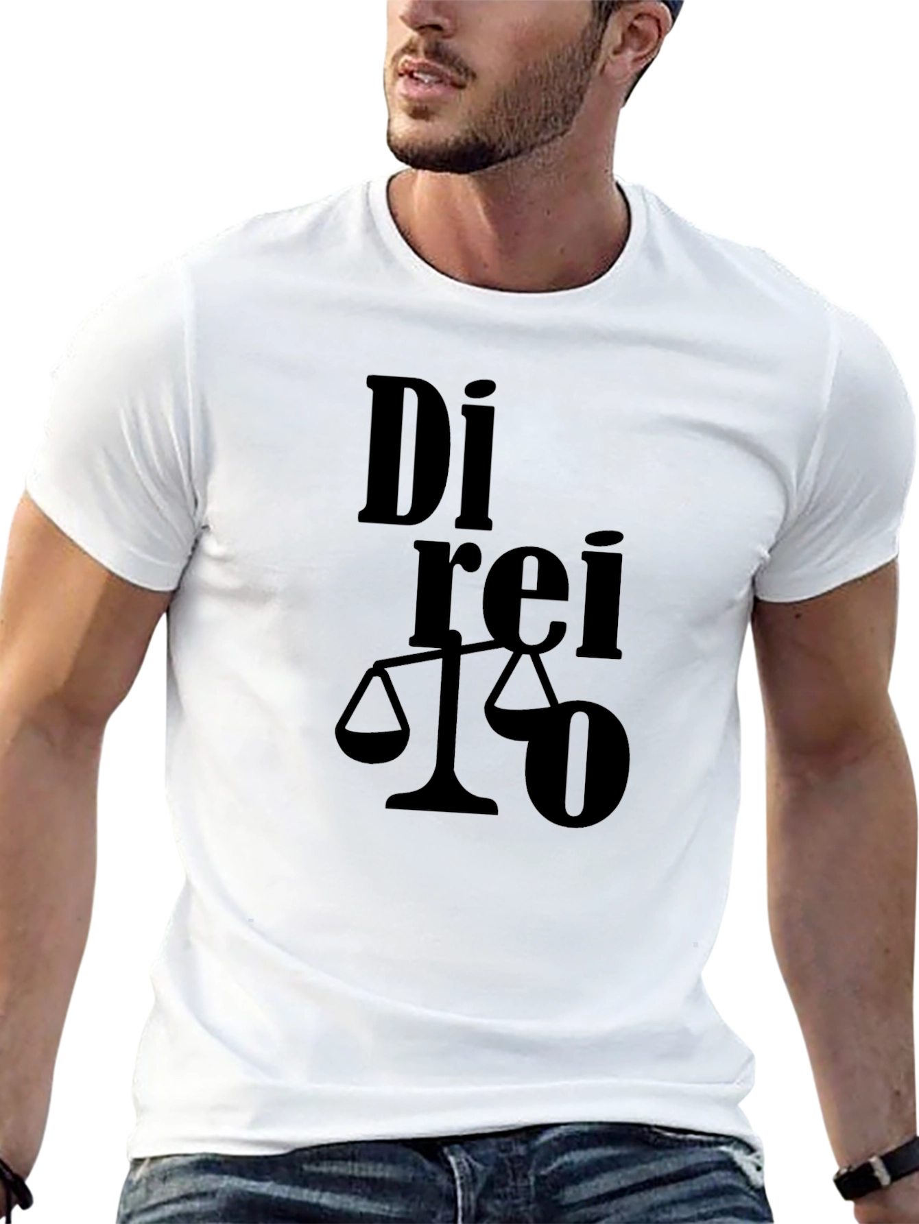 Direito Law Student Scales of Justice Graphic Black T-Shirt