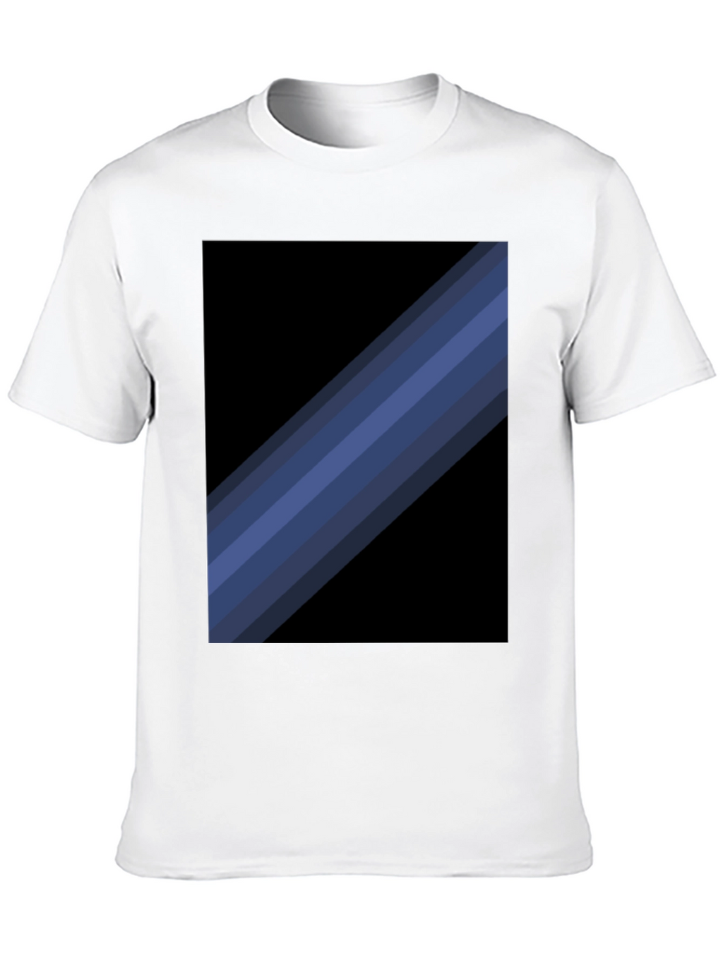 Striped Graphic Tee - Modern Black T-Shirt