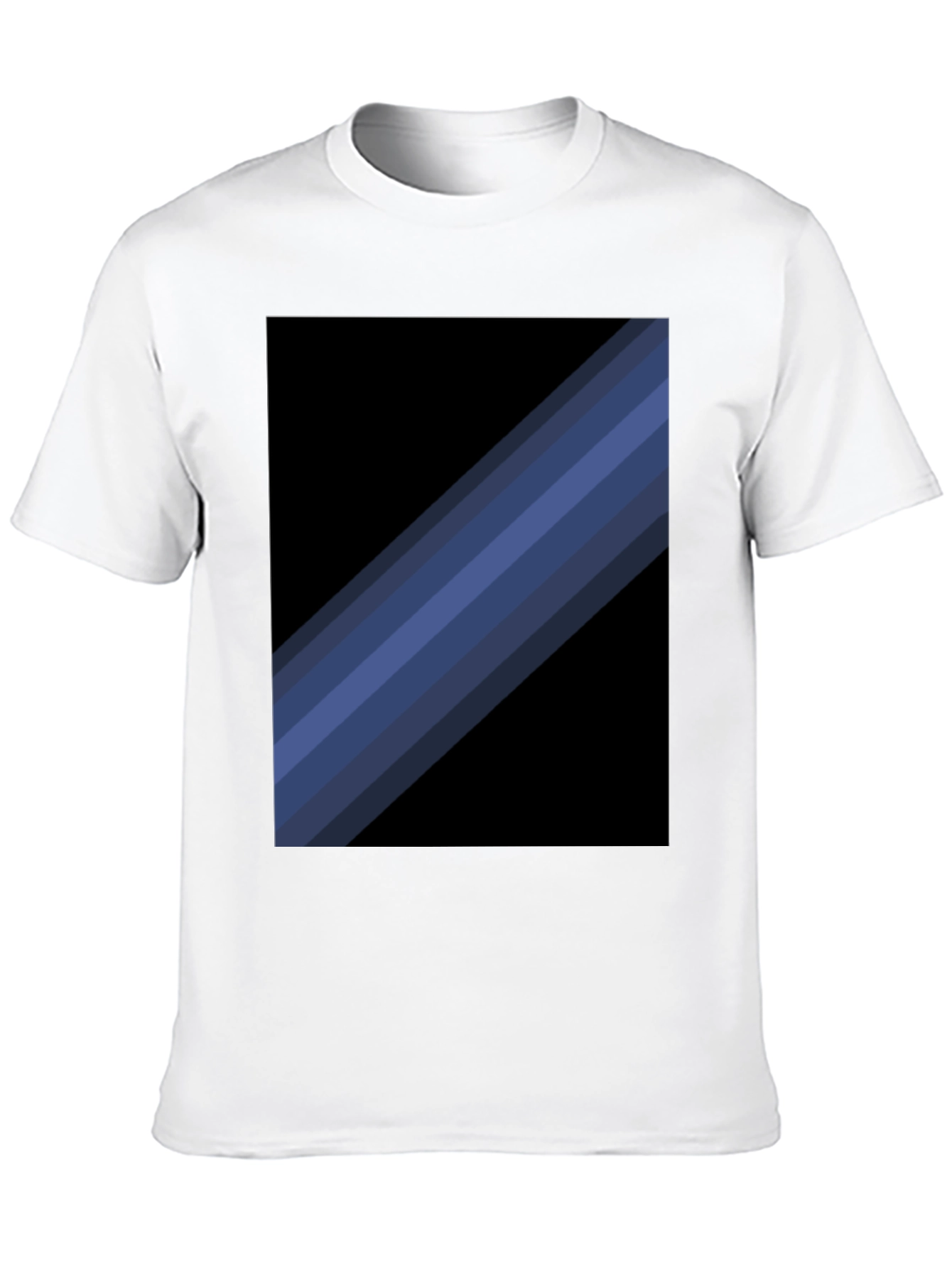 Striped Graphic Tee - Modern Black T-Shirt