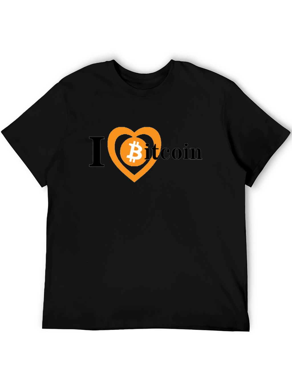 I Heart Bitcoin Black Tee - Crypto Lovers T-Shirt
