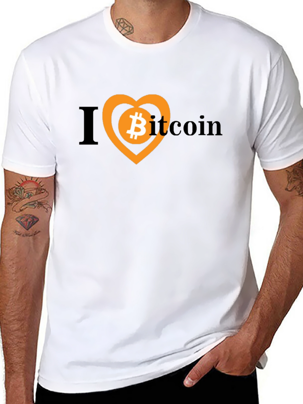 I Heart Bitcoin Black Tee - Crypto Lovers T-Shirt