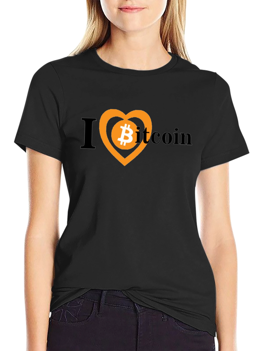 I Heart Bitcoin Black Tee - Crypto Lovers T-Shirt